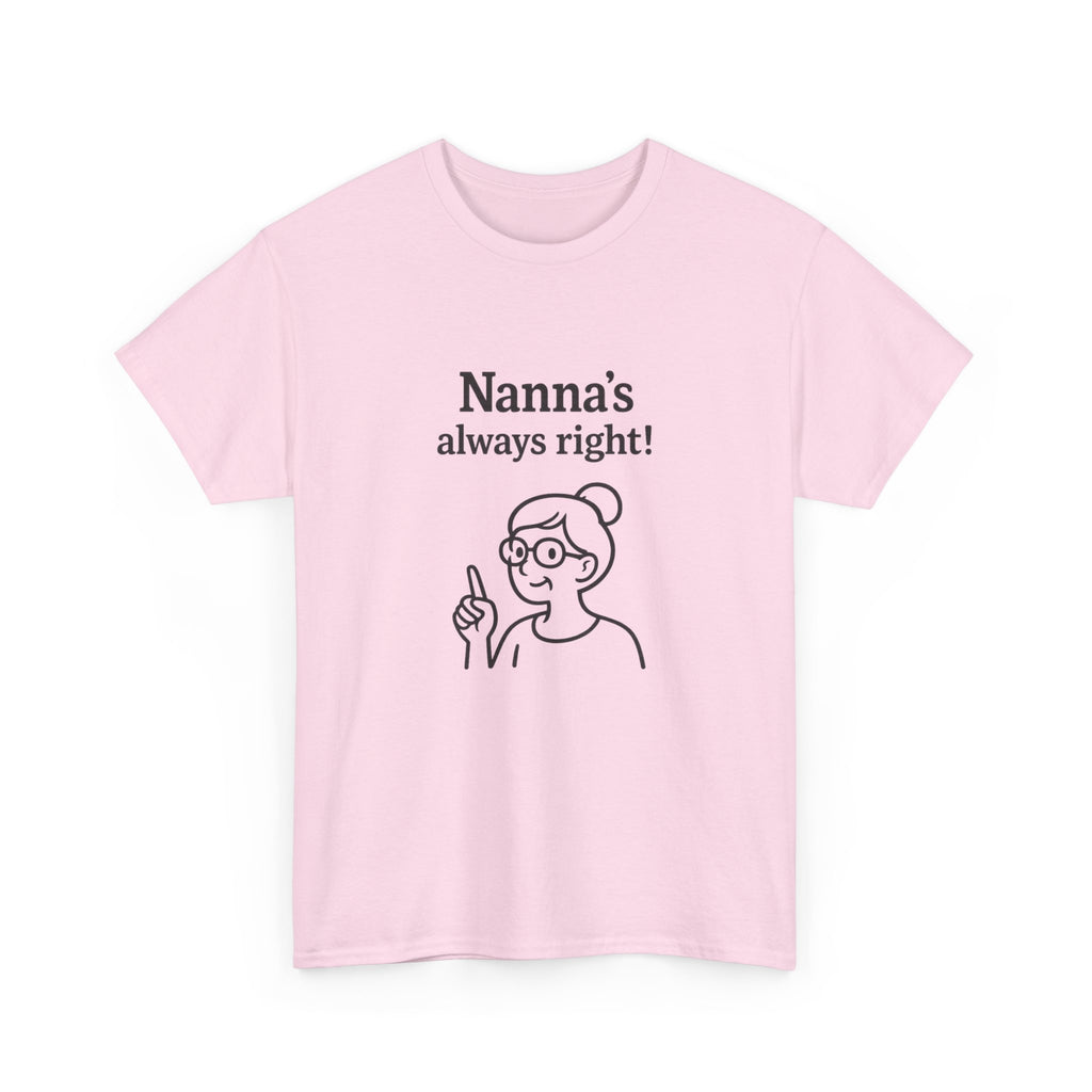 Nanna’s Always Right Shirt, Funny Grandma Graphic T-Shirt