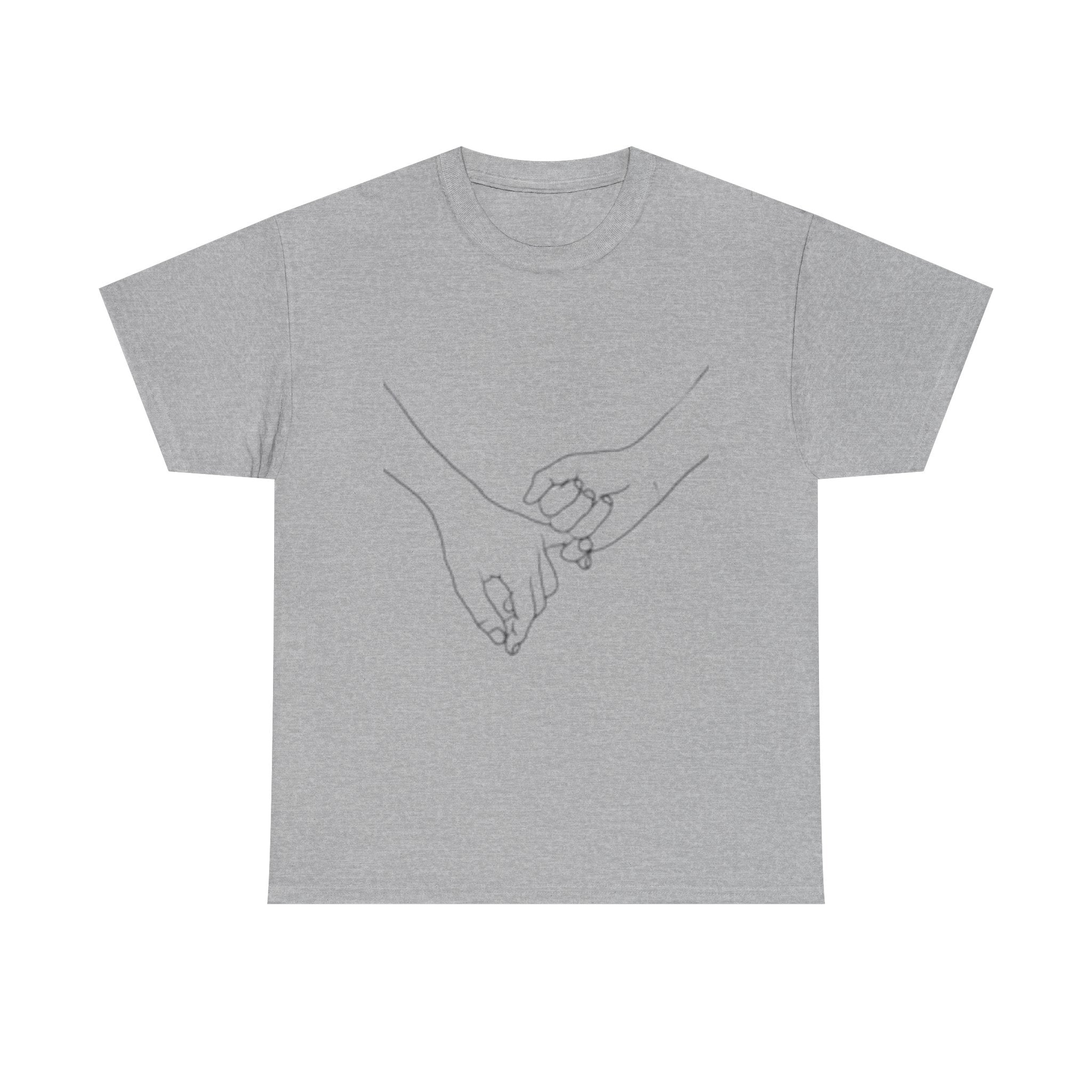 Abstract One-Line Couple Hand-Holding Tee – Modern Minimalist Valentine’s Gift-Design 2
