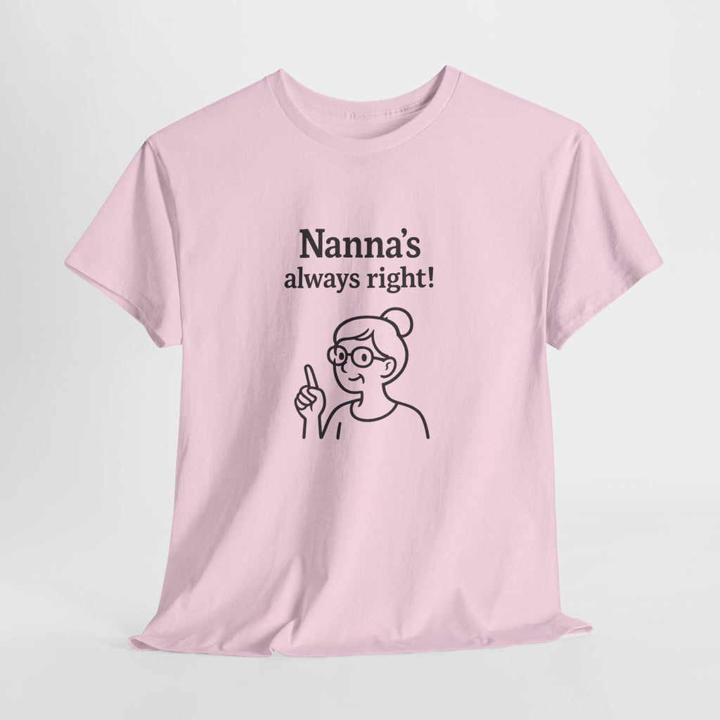 Nanna’s Always Right Shirt, Funny Grandma Graphic T-Shirt