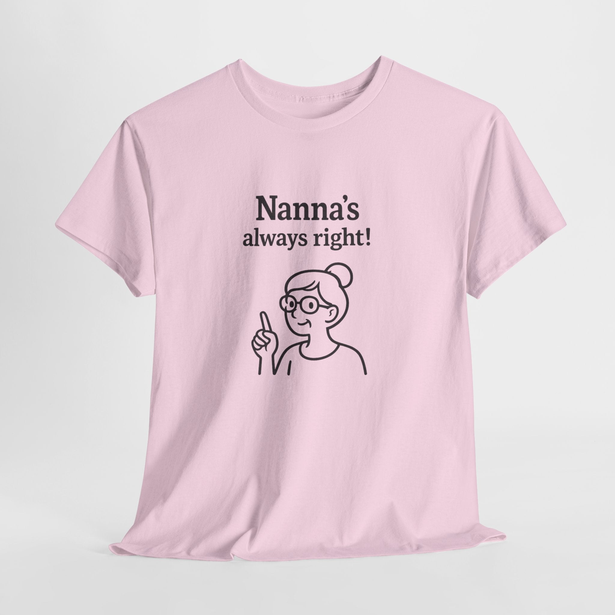 Nanna’s Always Right Shirt, Funny Grandma Graphic T-Shirt