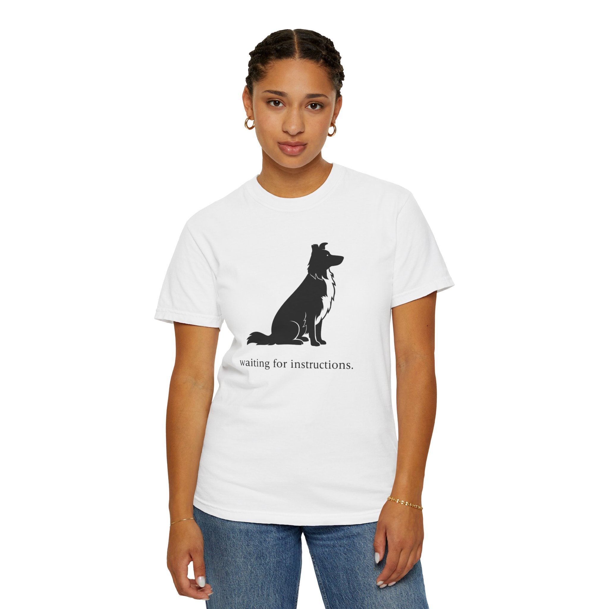 Waiting for Instructions Border Collie T-Shirt