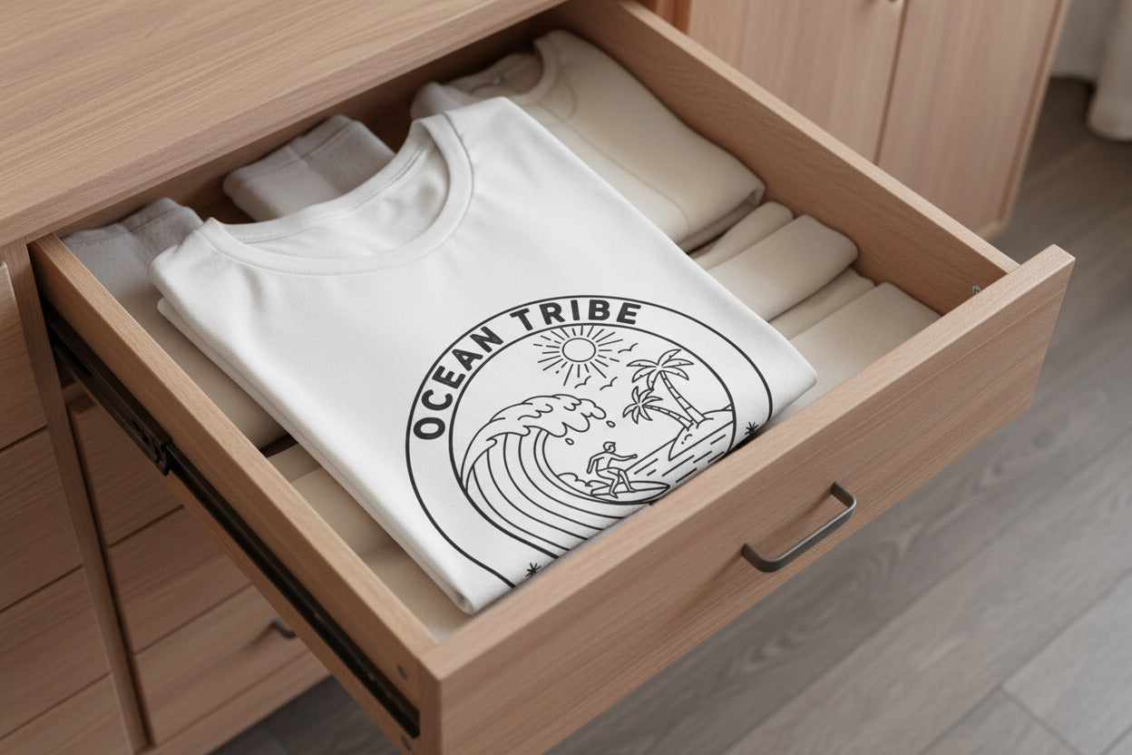 Ocean Tribe Surf T-Shirt, Live by the Sun Coastal Tee, Minimal Beach Graphic Shirt, Unisex Summer Surfwear