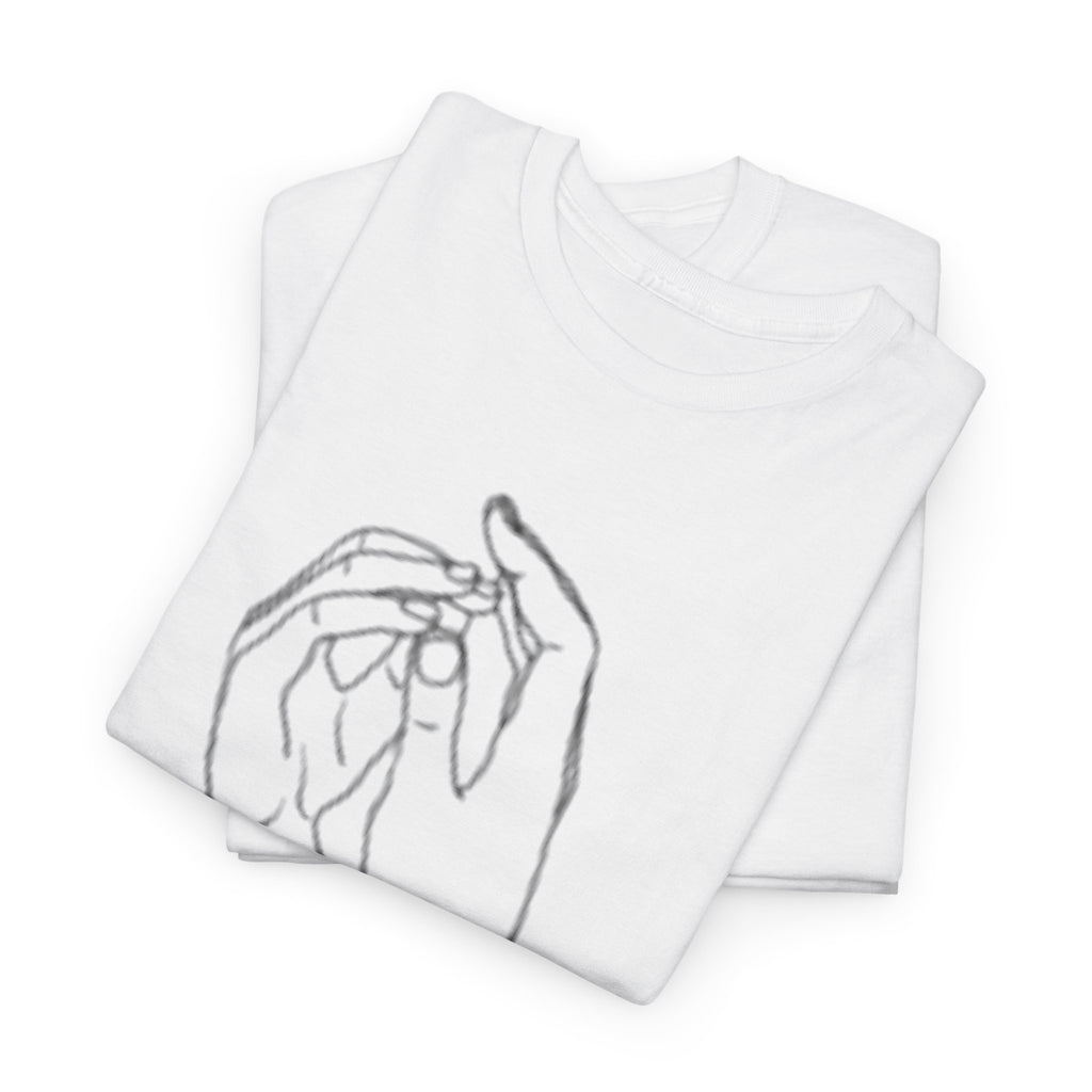 Abstract One-Line Couple Hand-Holding Tee – Modern Minimalist Valentine’s Gift