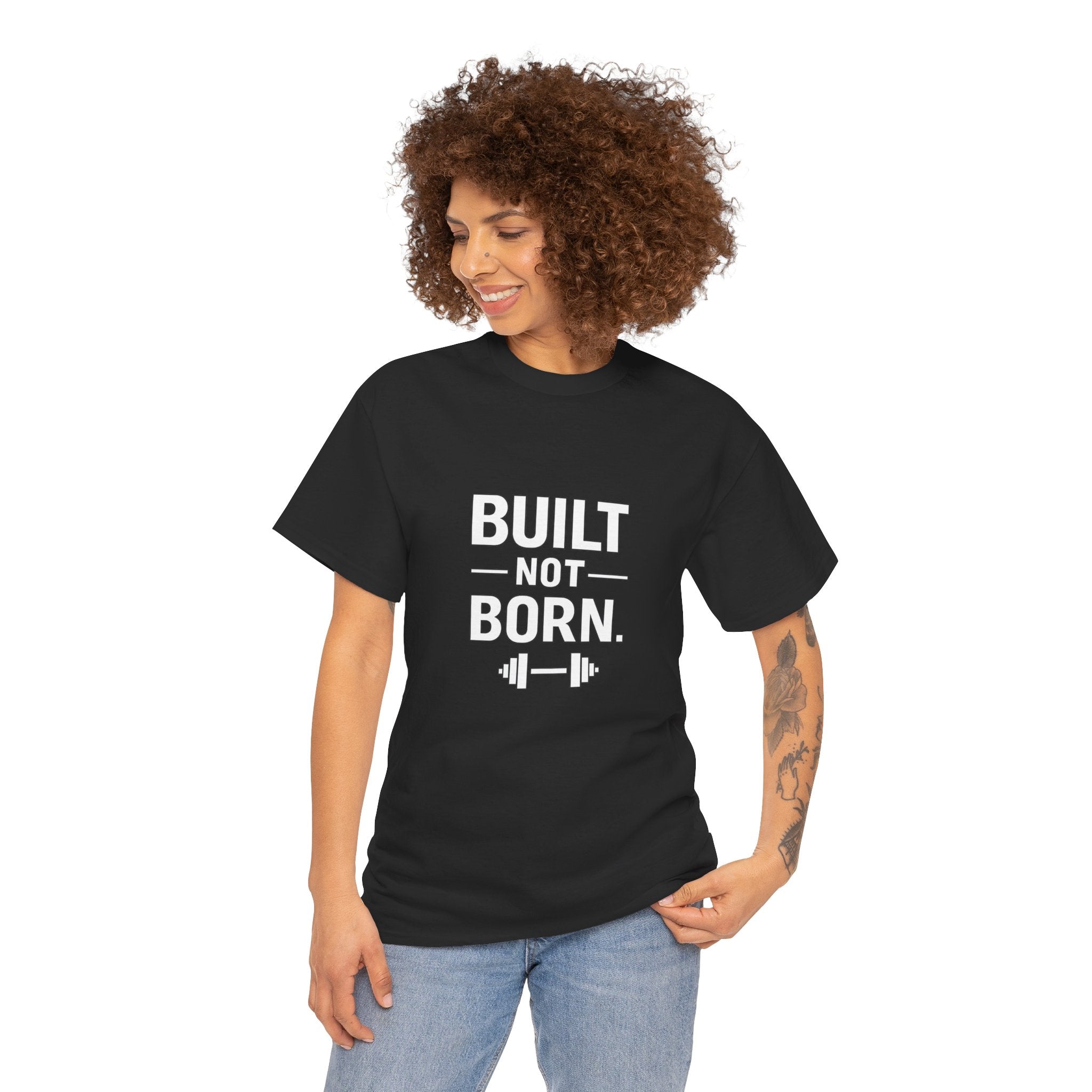 Built Not Born Gym T-Shirt – Strength Training Motivational Tee