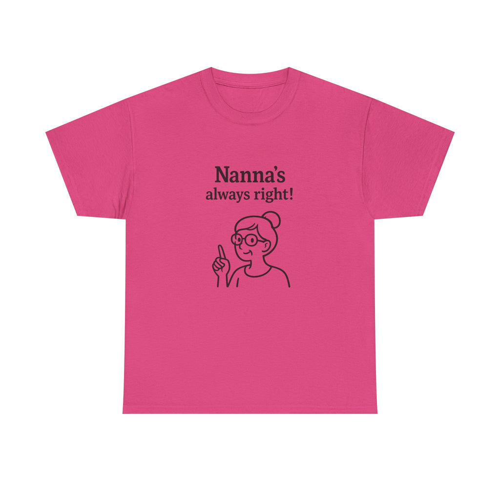 Nanna’s Always Right Shirt, Funny Grandma Graphic T-Shirt