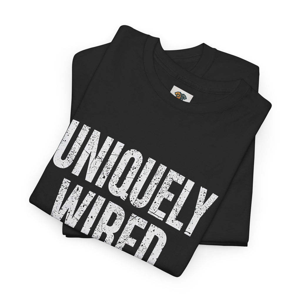 “Uniquely Wired” Graphic T-Shirt | Classic Fit Cotton Tee | Distressed Streetwear Design