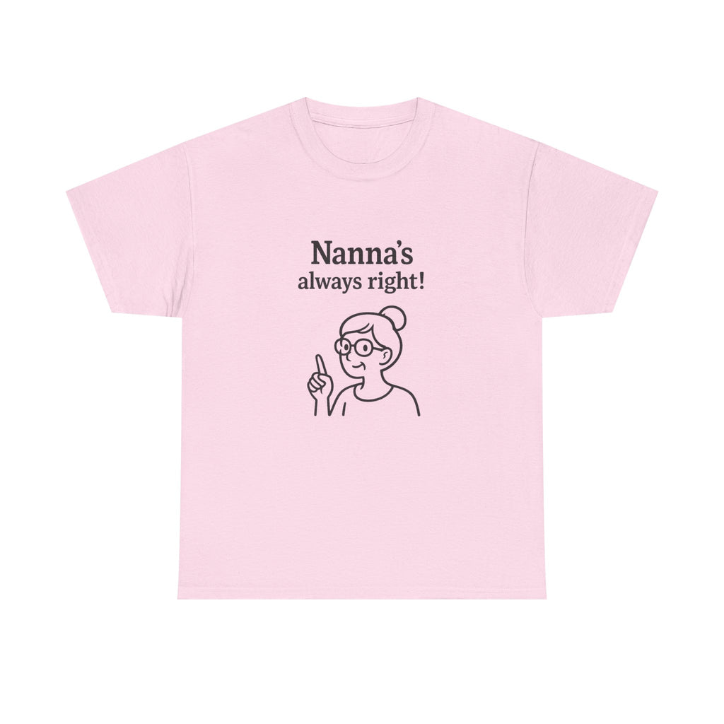 Nanna’s Always Right Shirt, Funny Grandma Graphic T-Shirt