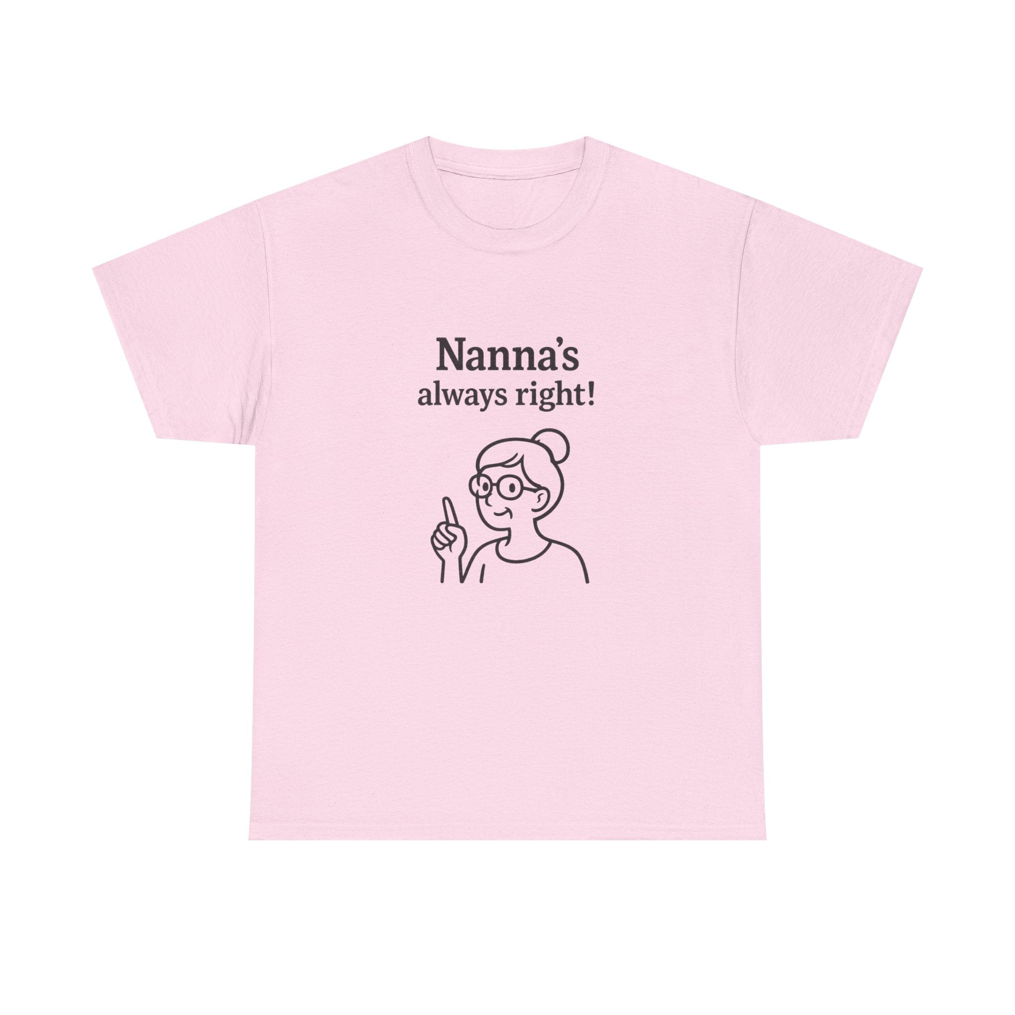 Nanna’s Always Right Shirt, Funny Grandma Graphic T-Shirt
