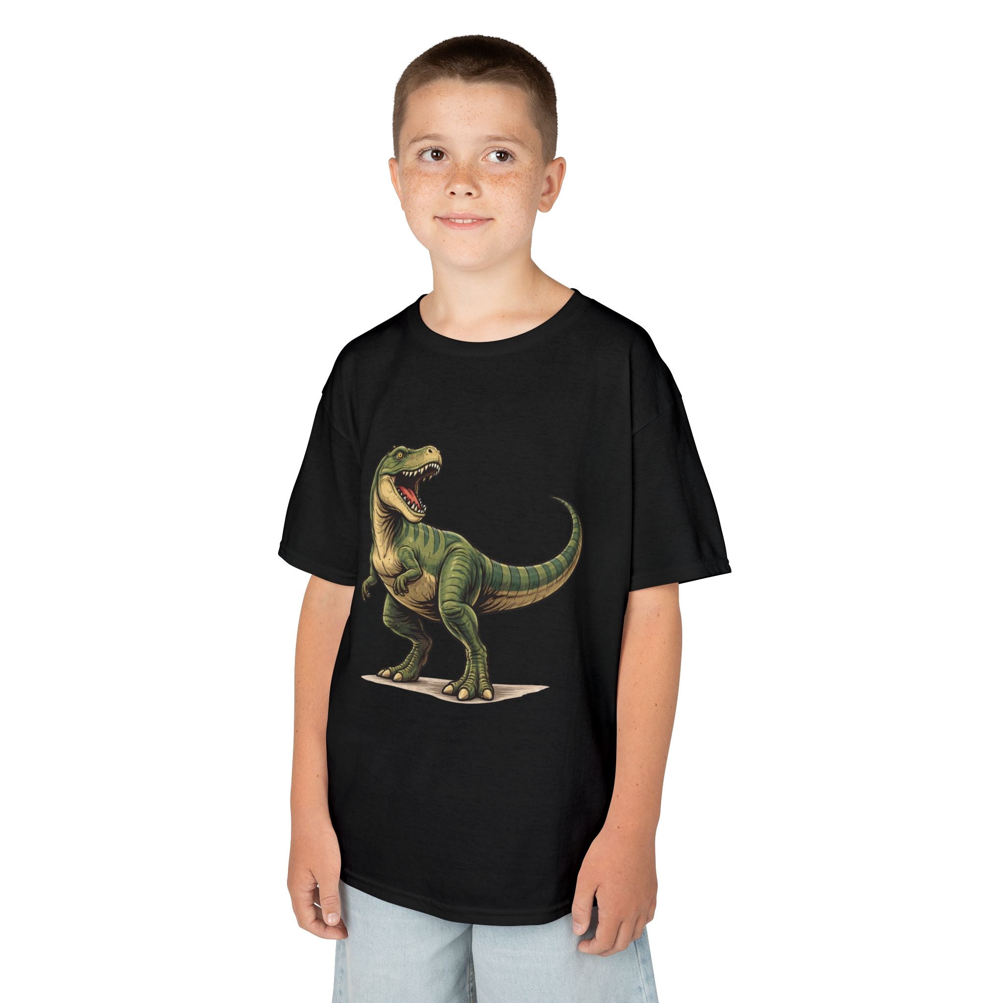 Kids Roaring T‑Rex Dinosaur Tee — Vintage Style Dino Shirt for Boys & Girls