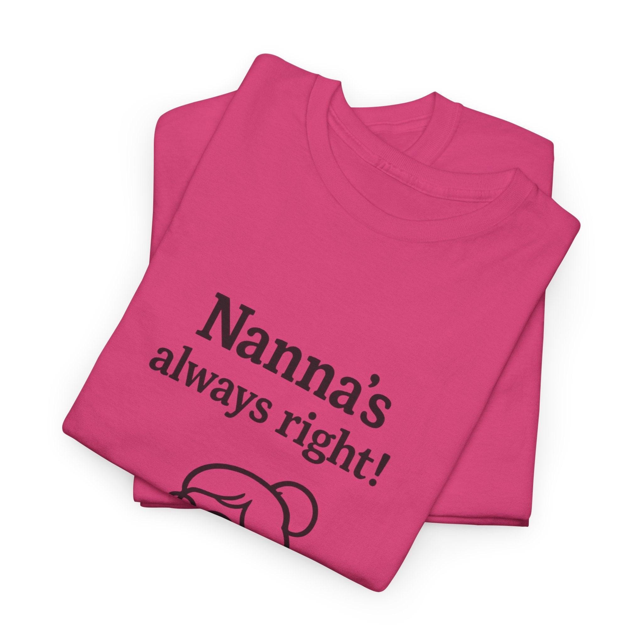 Nanna’s Always Right Shirt, Funny Grandma Graphic T-Shirt