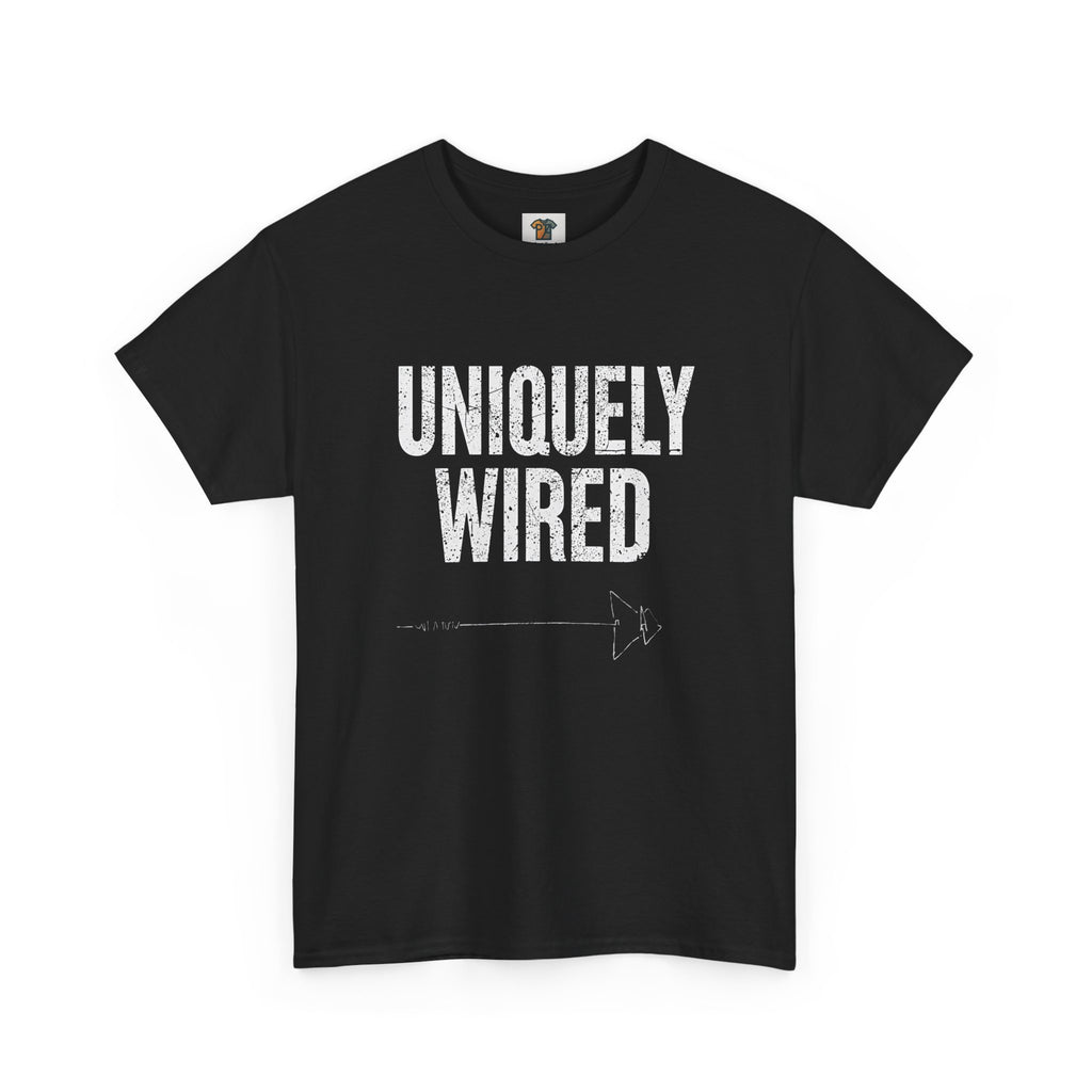 “Uniquely Wired” Graphic T-Shirt | Classic Fit Cotton Tee | Distressed Streetwear Design
