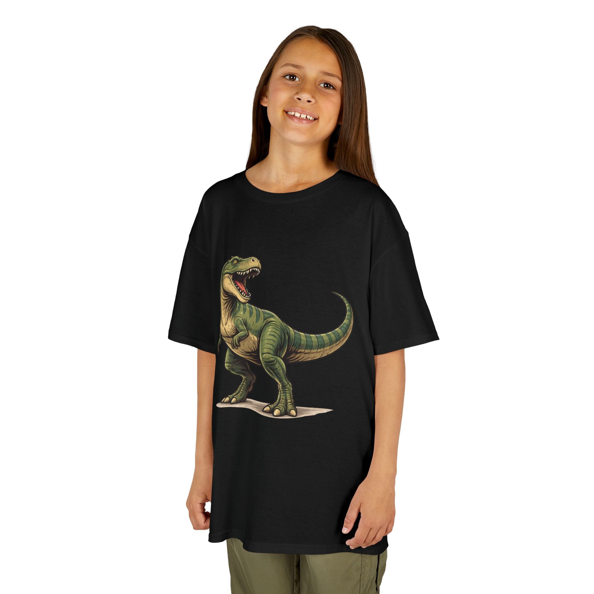 Kids Roaring T‑Rex Dinosaur Tee — Vintage Style Dino Shirt for Boys & Girls