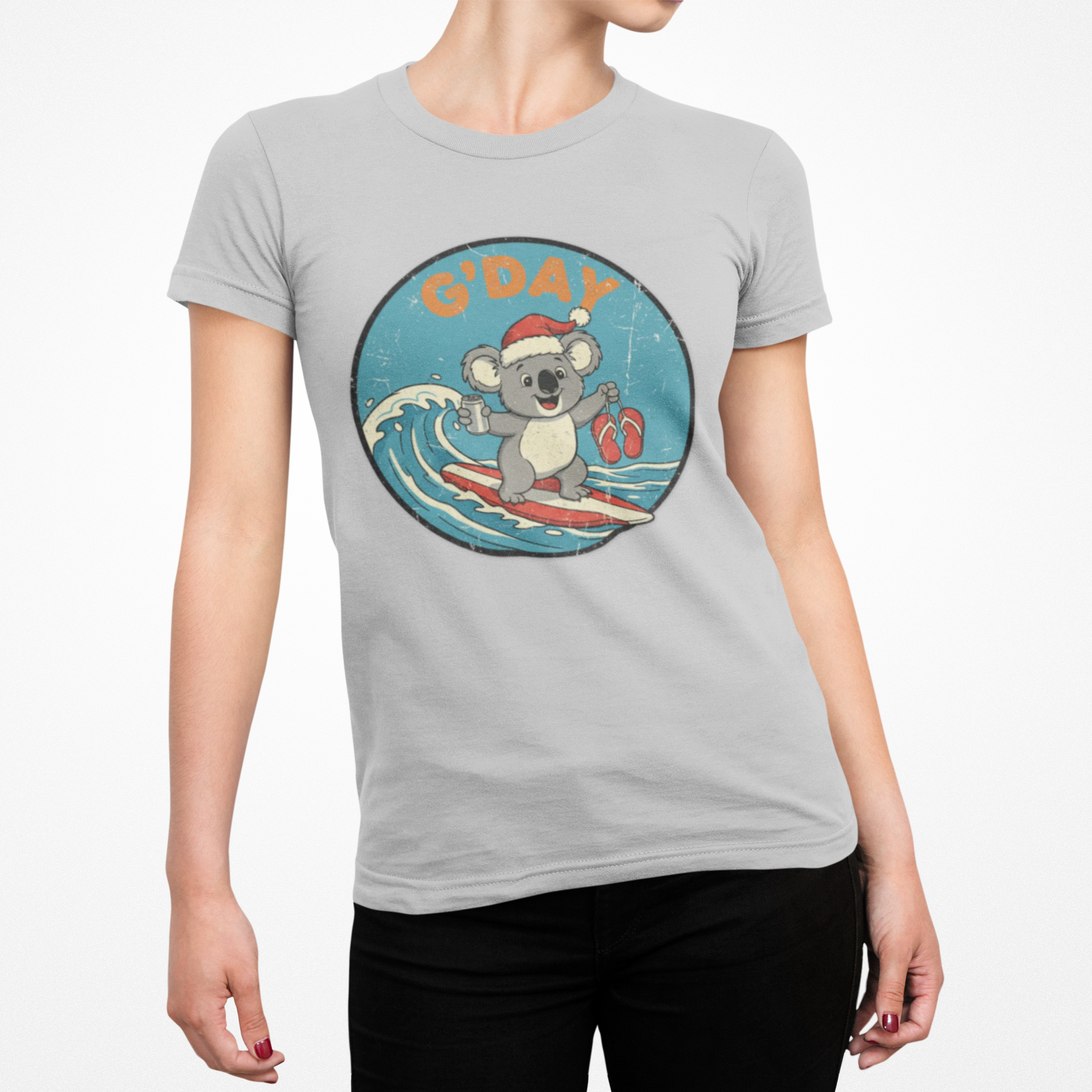 Surfing Koala T-Shirt — Cute Aussie Beach Vibe Tee