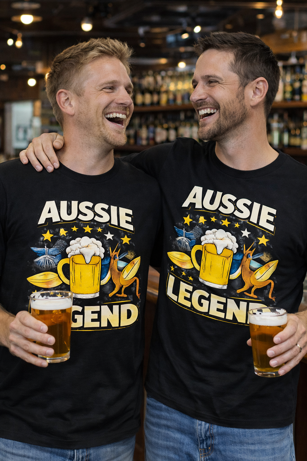 Aussie Legend T-Shirt – Beer & Surf Retro Graphic Tee