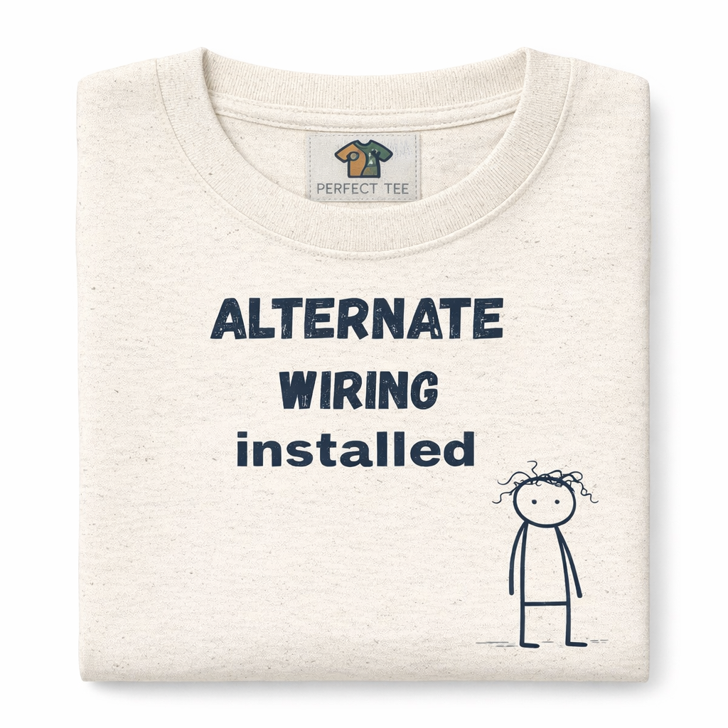 Alternate Wiring Installed T-Shirt | Minimal Tee for Introverts & Neurodiverse Minds