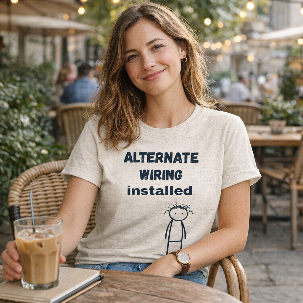 Alternate Wiring Installed T-Shirt | Minimal Tee for Introverts & Neurodiverse Minds