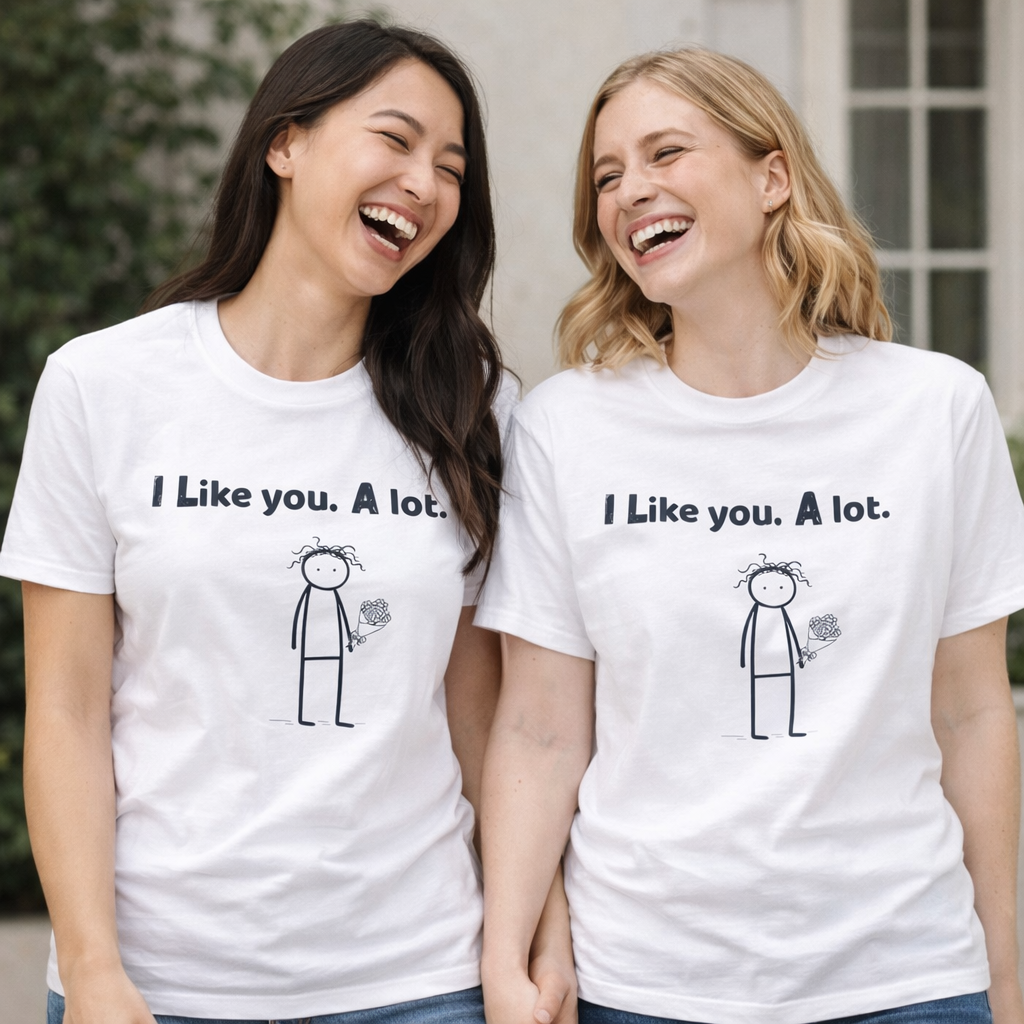 I Like You. A Lot. T-Shirt | Minimal Neurodiverse & Introvert Tee