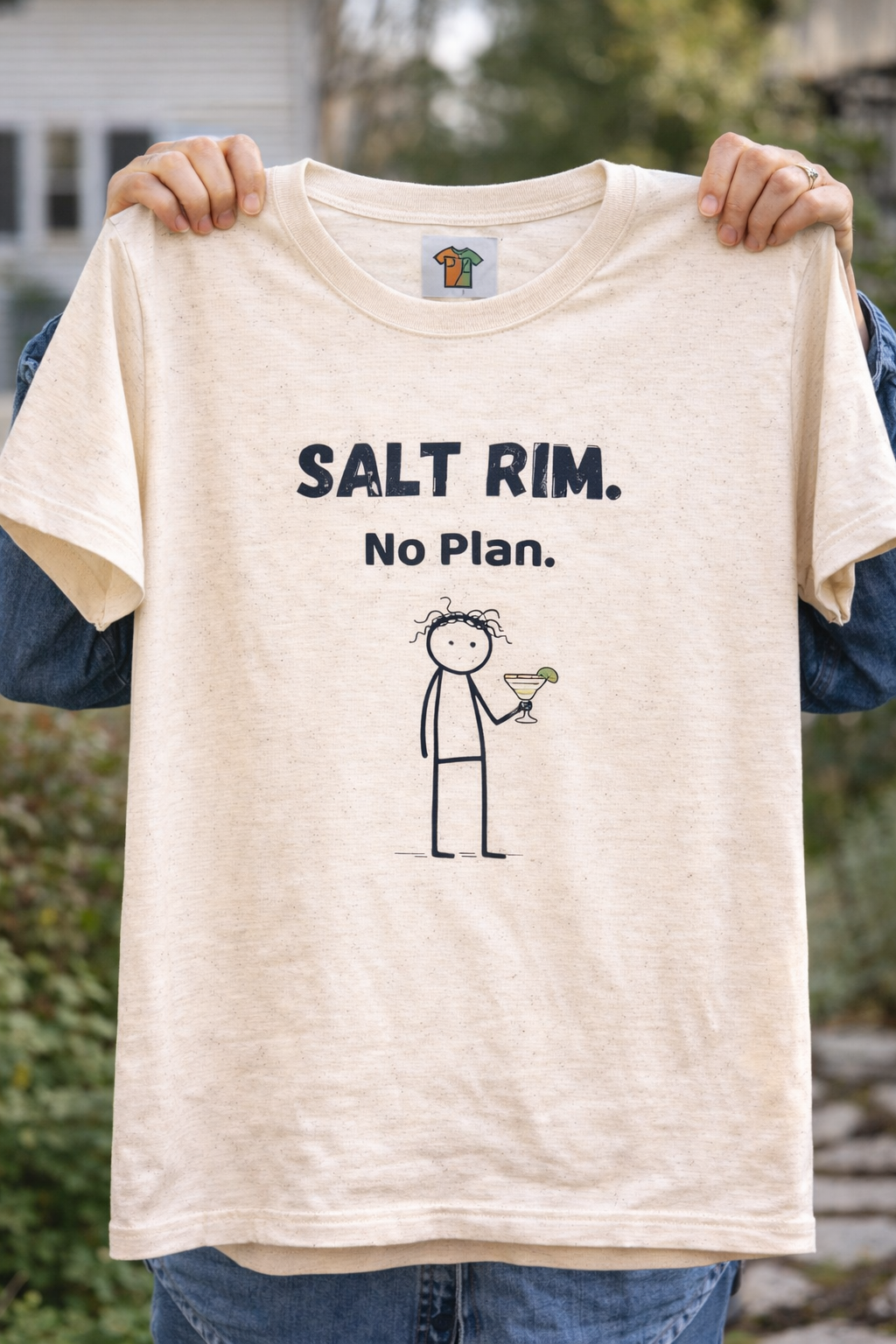 Salt Rim No Plan T-Shirt | Funny Margarita Tee | Casual Drinking Shirt | Weekend Vibes Graphic Tee