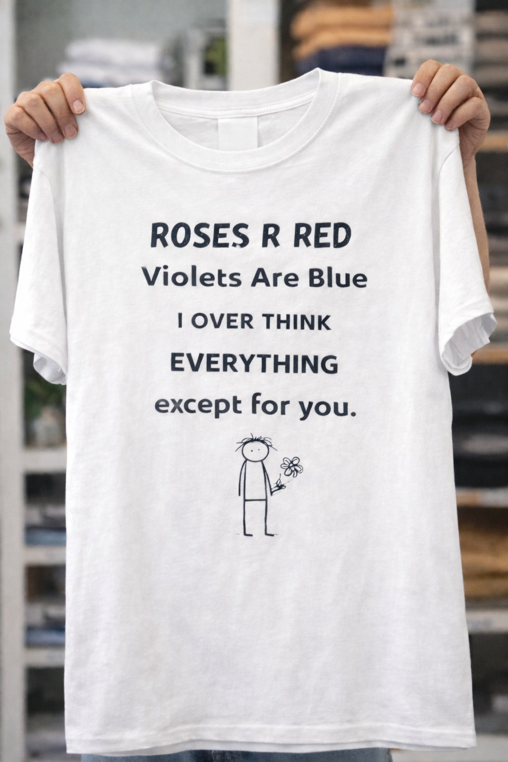 Roses Are Red Overthinking T-Shirt | Funny Neurodivergent Tee | Gift for Overthinkers & Deep Thinker