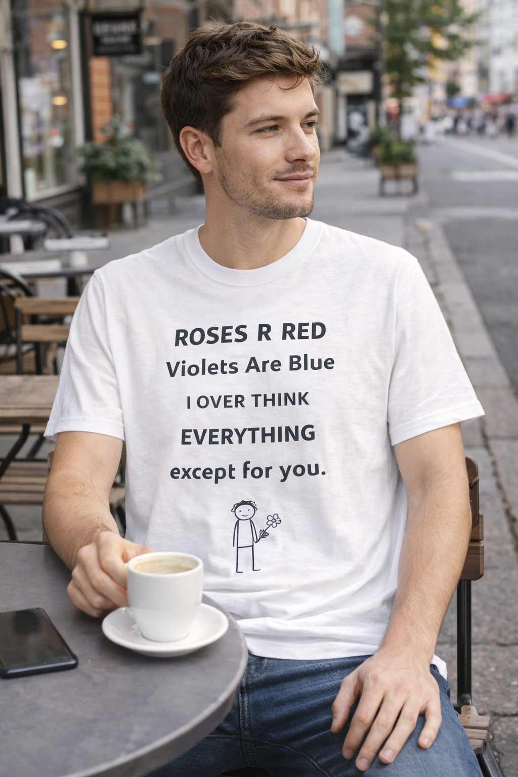 Roses Are Red Overthinking T-Shirt | Funny Neurodivergent Tee | Gift for Overthinkers & Deep Thinker