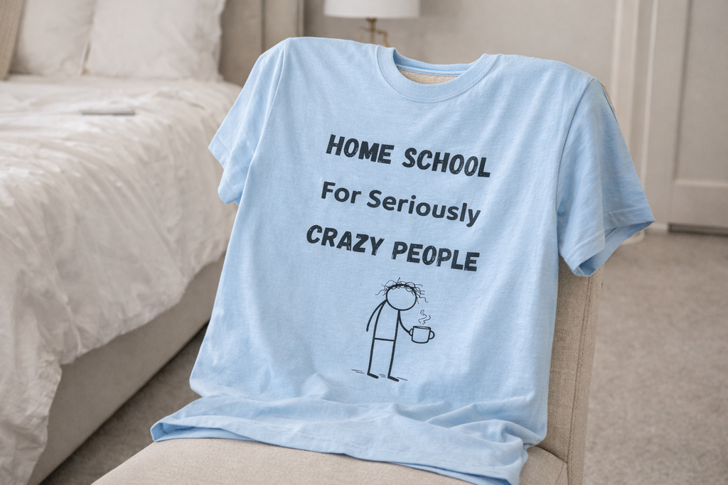 Funny Homeschool Parent T-Shirt | Seriously Crazy People Tee