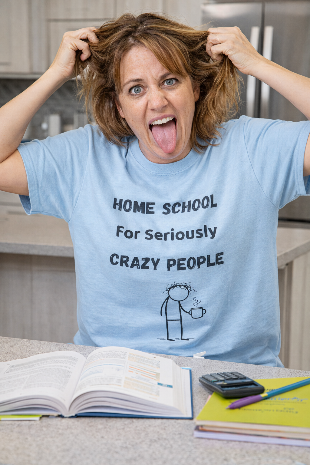 Funny Homeschool Parent T-Shirt | Seriously Crazy People Tee