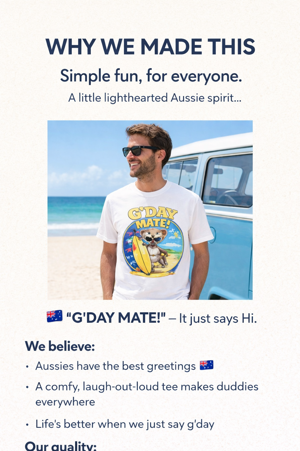 G'Day Mate! Koala Surf Tee - Australian Beach Vacation T-Shirt