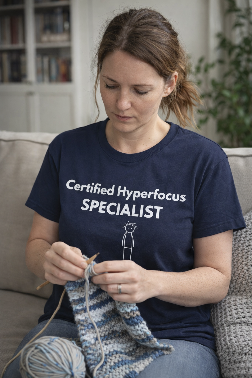 Certified Hyperfocus Specialist T-Shirt | ADHD Shirt | Neurodivergent Tee | Funny ADHD Gift | Executive Function Humor | Productivity Joke | Unisex Graphic Tee