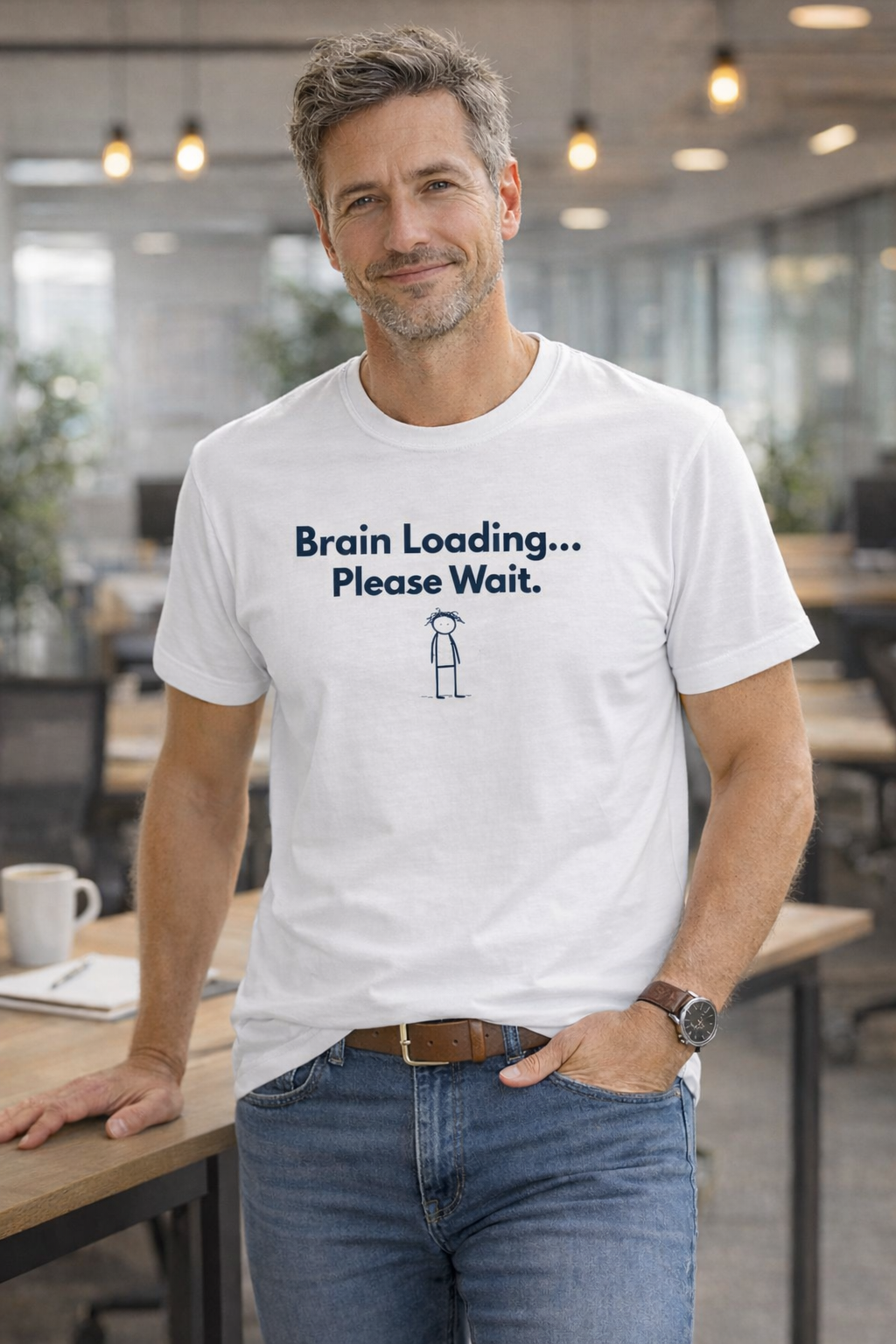 Brain Loading Please Wait T-Shirt – Funny ADHD Shirt, Neurodivergent Tee, Executive Function Humor, Mental Health Shirt, Introvert Gift