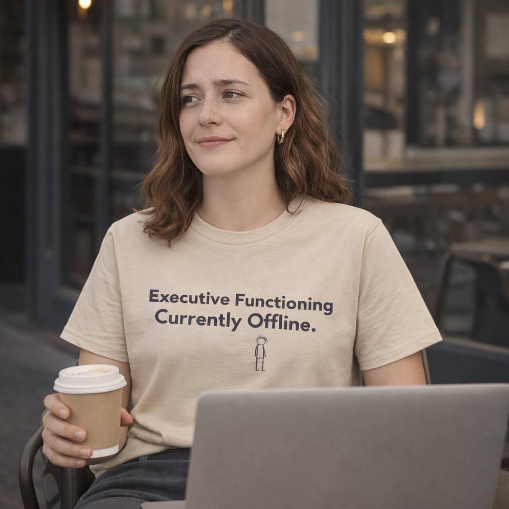 Executive Functioning Currently Offline Shirt – Funny ADHD T-Shirt, Neurodivergent Apparel, Mental Health Tee, Autism Support Shirt, Introvert Humor Gift, ADHD Gift Adult