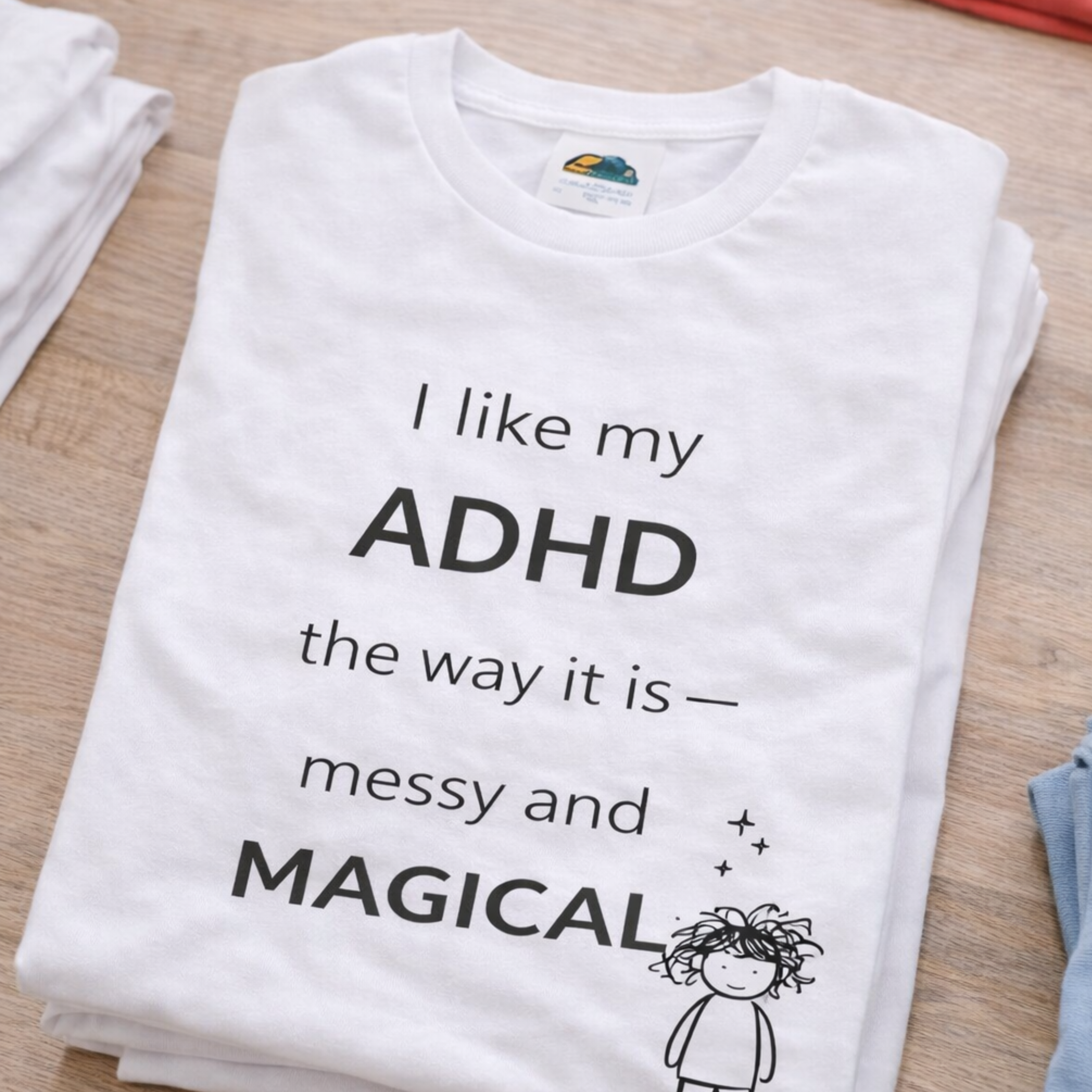 ADHD T Shirt – I Like My ADHD Messy & Magical | Neurodivergent Awareness Shirt | Gift for ADHD Women & Adults