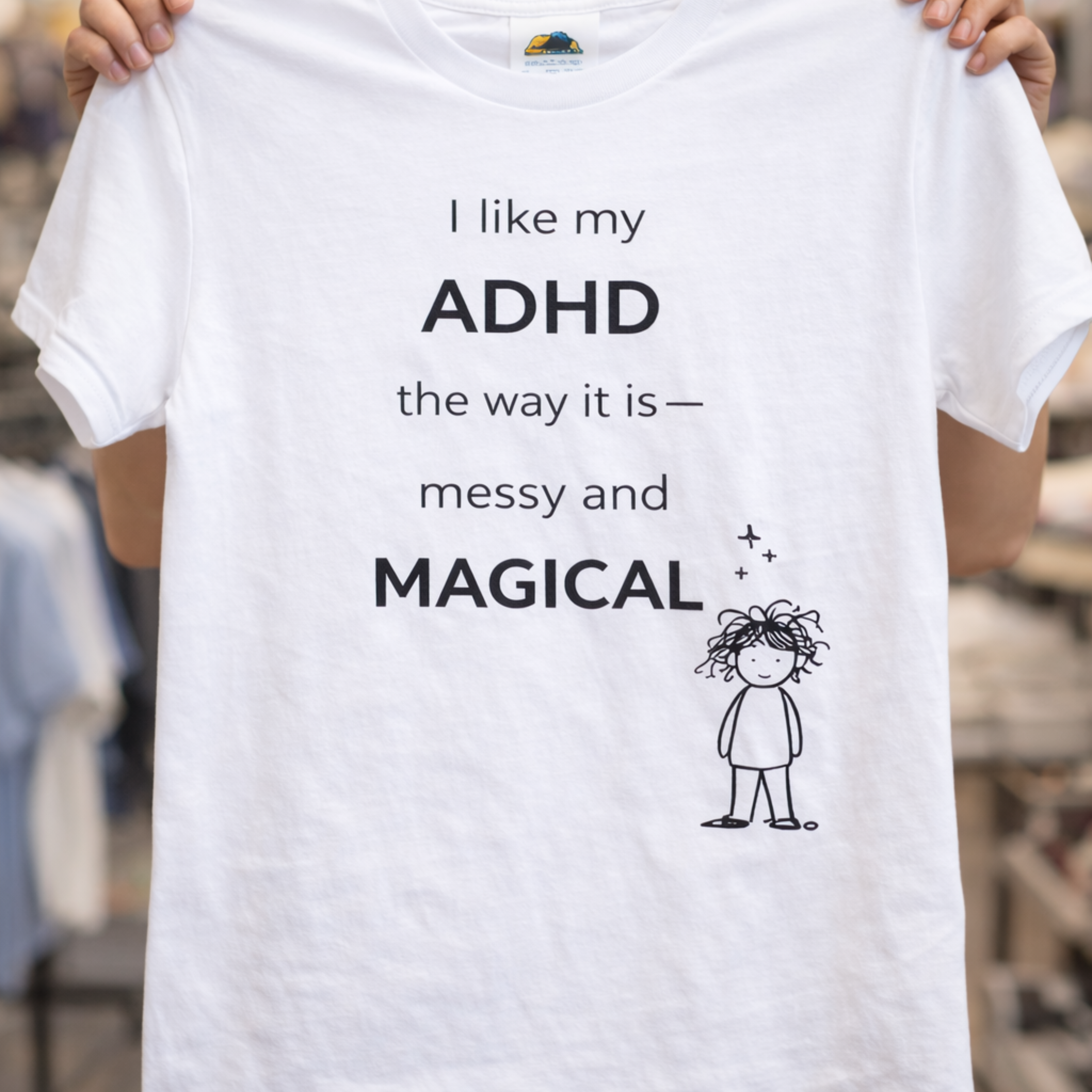 ADHD T Shirt – I Like My ADHD Messy & Magical | Neurodivergent Awareness Shirt | Gift for ADHD Women & Adults