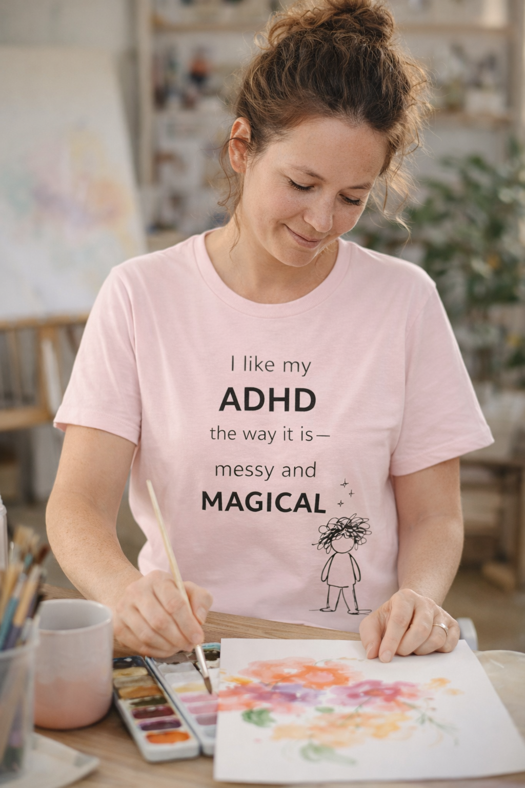 ADHD T Shirt – I Like My ADHD Messy & Magical | Neurodivergent Awareness Shirt | Gift for ADHD Women & Adults