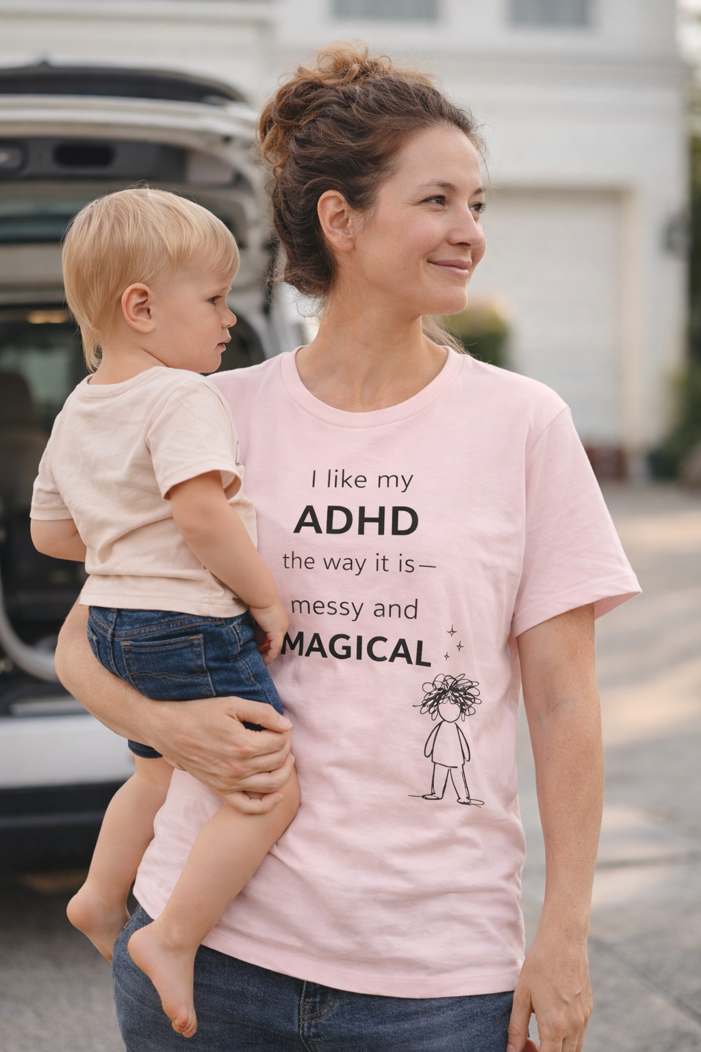 ADHD T Shirt – I Like My ADHD Messy & Magical | Neurodivergent Awareness Shirt | Gift for ADHD Women & Adults