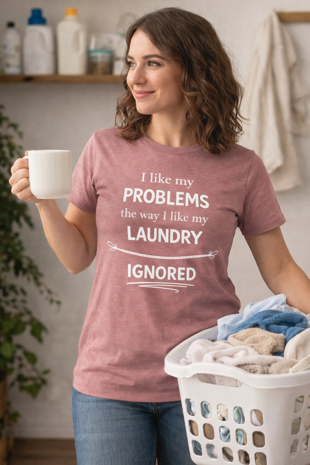 I Like My Problems the Way I Like My Laundry - Ignored T-Shirt | Funny Lifestyle Tee