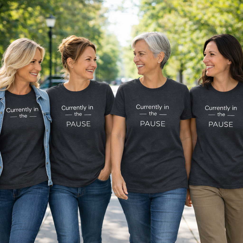 Currently in the Pause T-Shirt | Funny Menopause Shirt for Women | Perimenopause Humor Tee | Midlife Women Graphic Tee