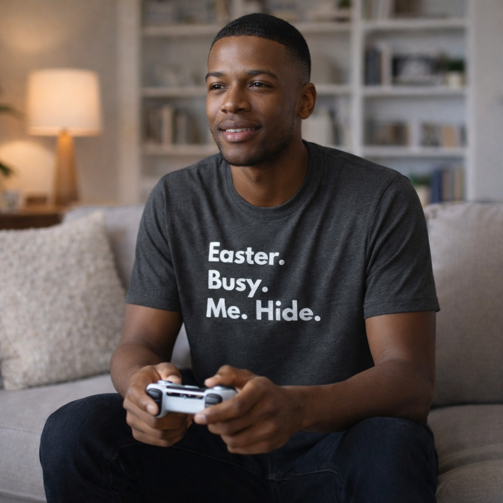 Easter Busy Me Hide Shirt – Funny Minimalist Easter Graphic Tee