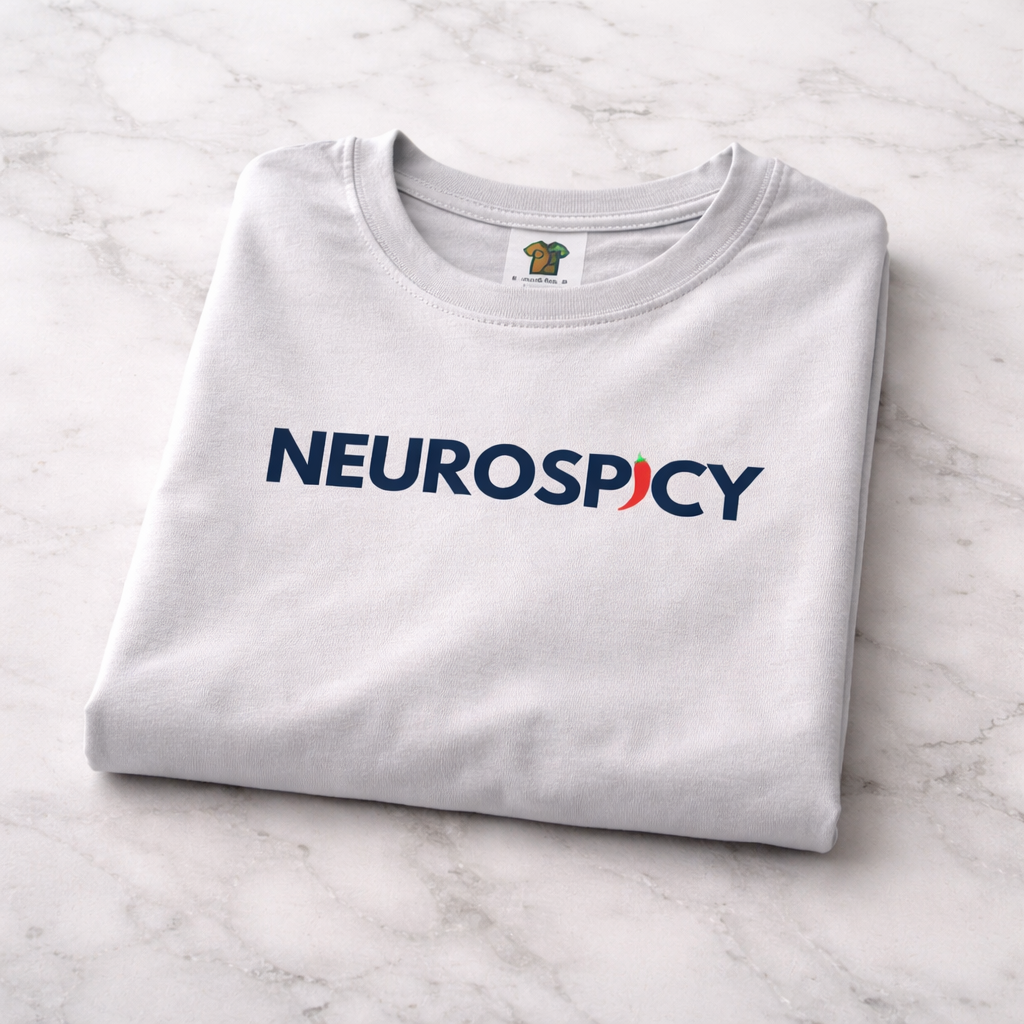 Neurospicy Shirt – Funny ADHD & Neurodivergent Tee, Minimalist Mental Health Graphic T-Shirt, Unisex Soft Cotton Top