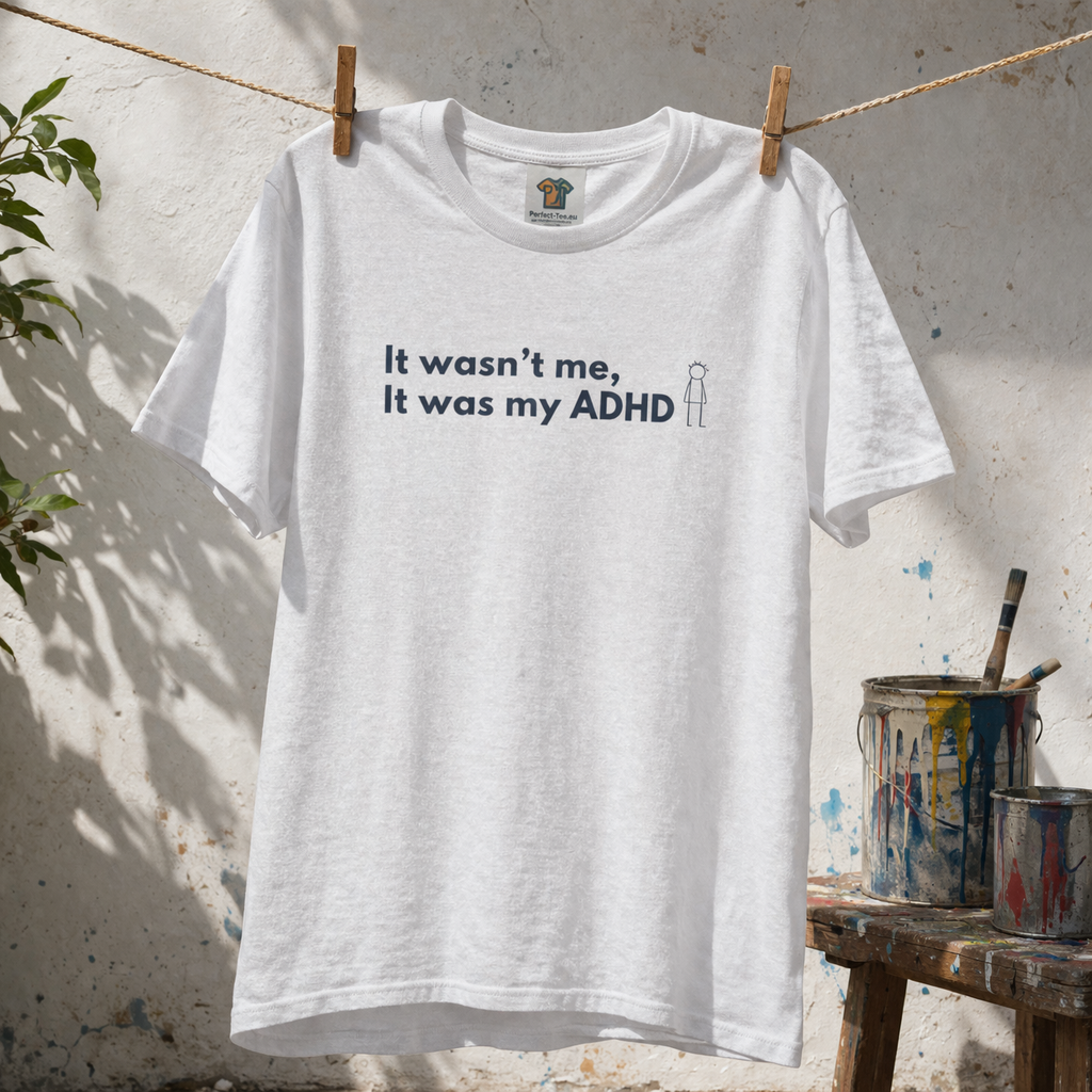 Funny ADHD T-Shirt “It Wasn’t Me, It Was My ADHD” – Neurodivergent Humor Tee, ADHD Awareness Shirt, Mental Health Graphic Tee AU