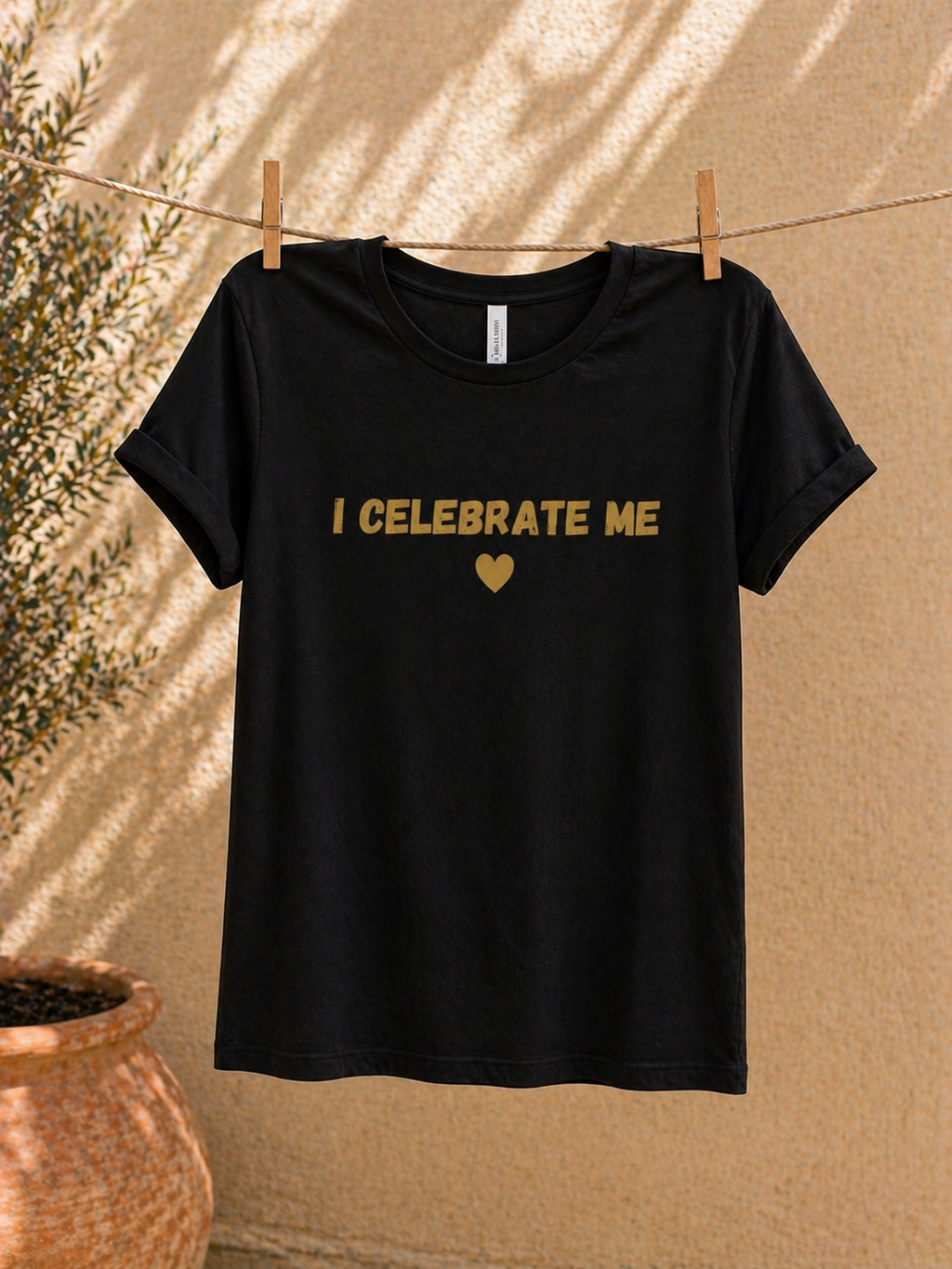 I Celebrate Me T-Shirt – Self Love Affirmation Tee, Empowering Women’s Shirt, Minimalist Positive Quote Tee, Gift for Her