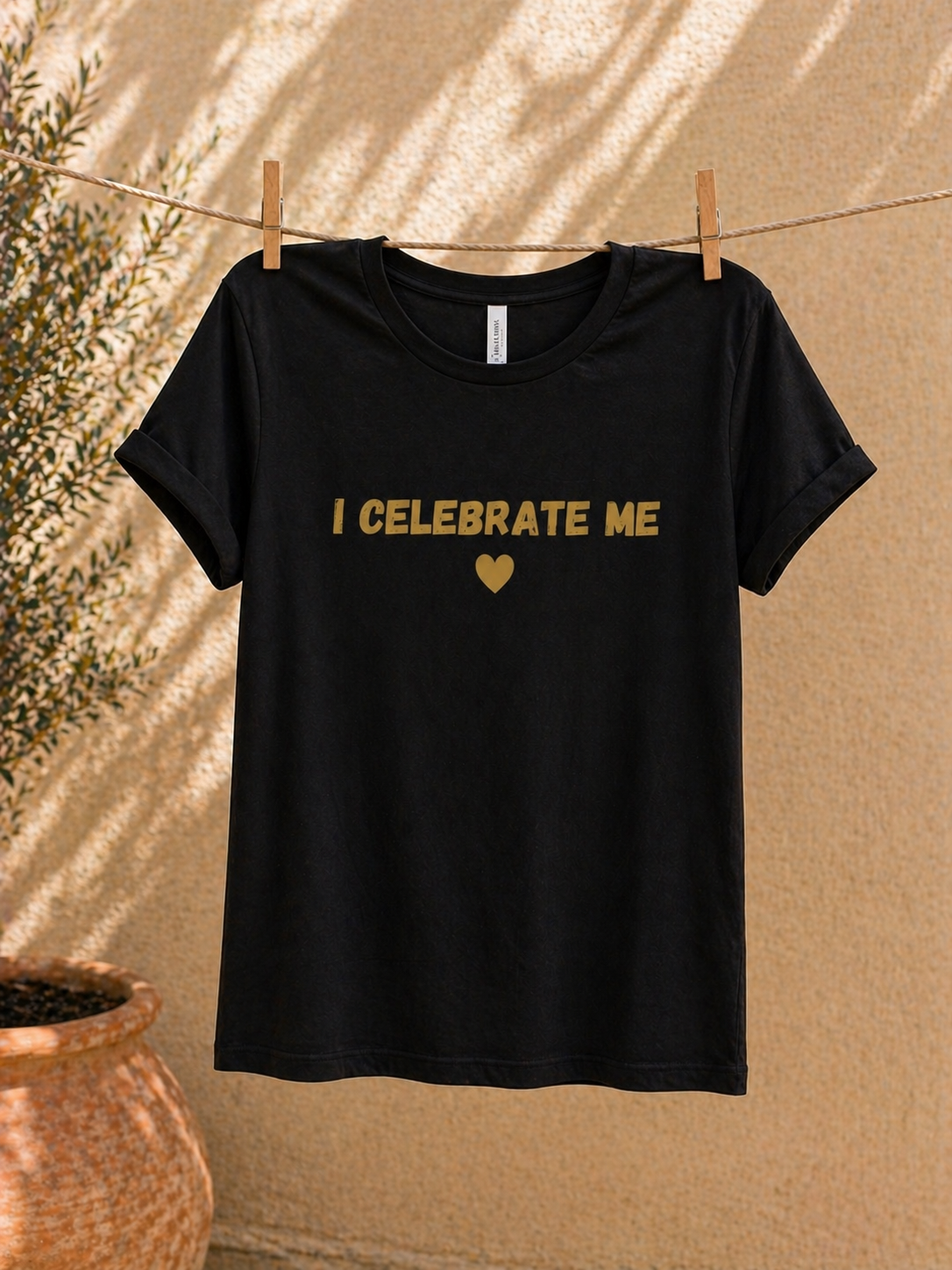 I Celebrate Me T-Shirt – Self Love Affirmation Tee, Empowering Women’s Shirt, Minimalist Positive Quote Tee, Gift for Her