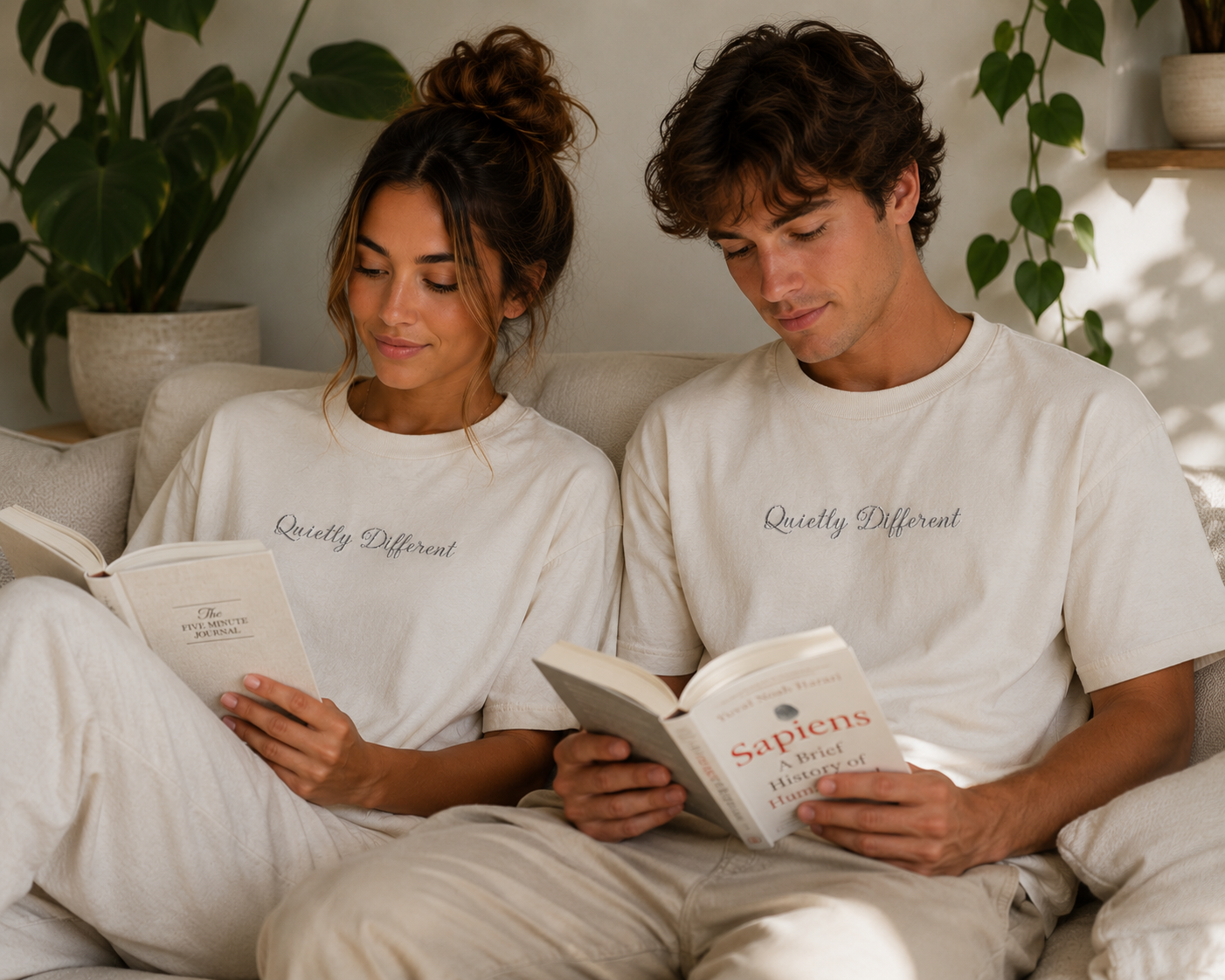 Quietly Different Faded Oversized T-Shirt | Vintage Washed Graphic Tee | Minimalist Embroidered Streetwear | Heavyweight Unisex Shirt