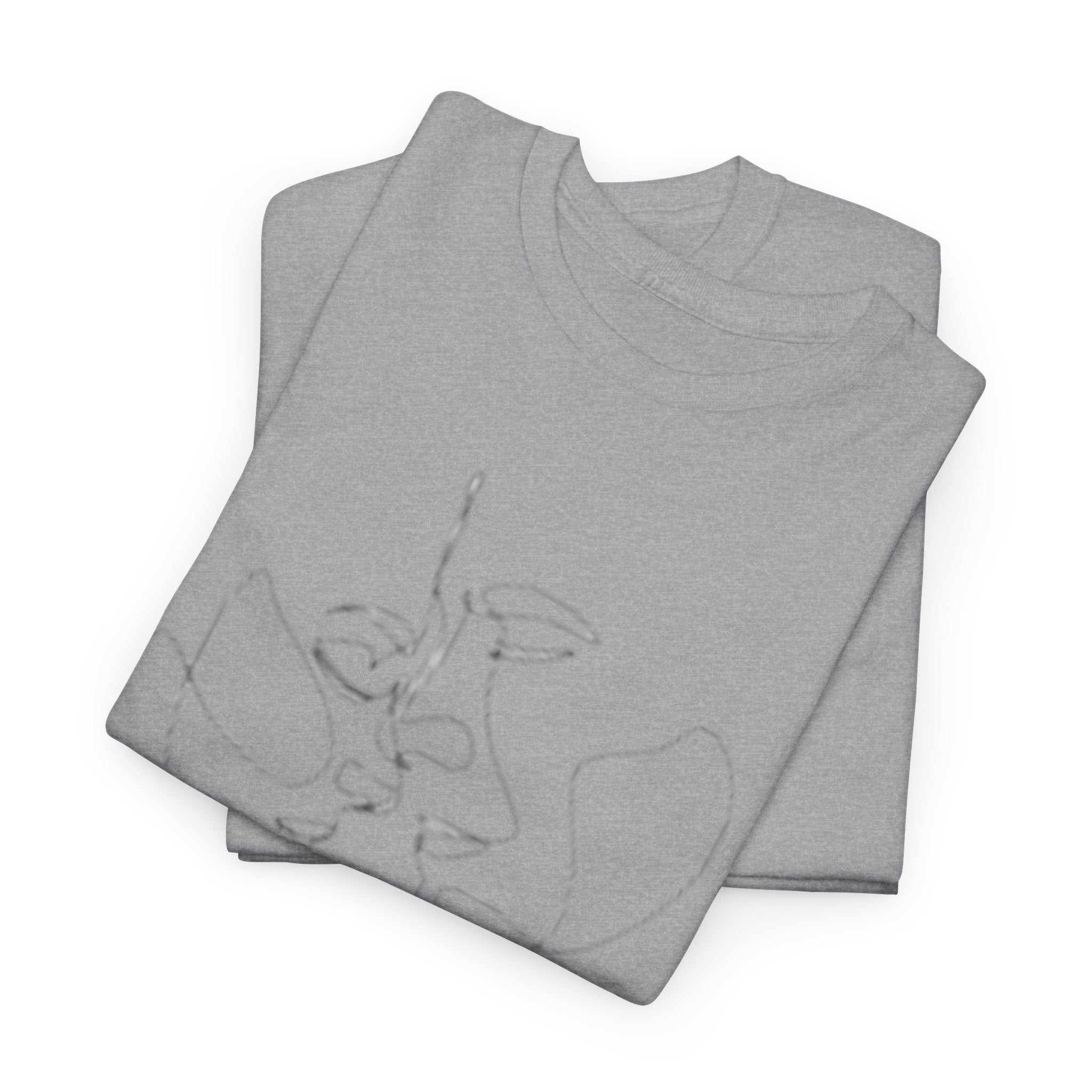 Abstract One-Line Couple Kiss Tee Design2 – Modern Minimalist Valentine’s Gift