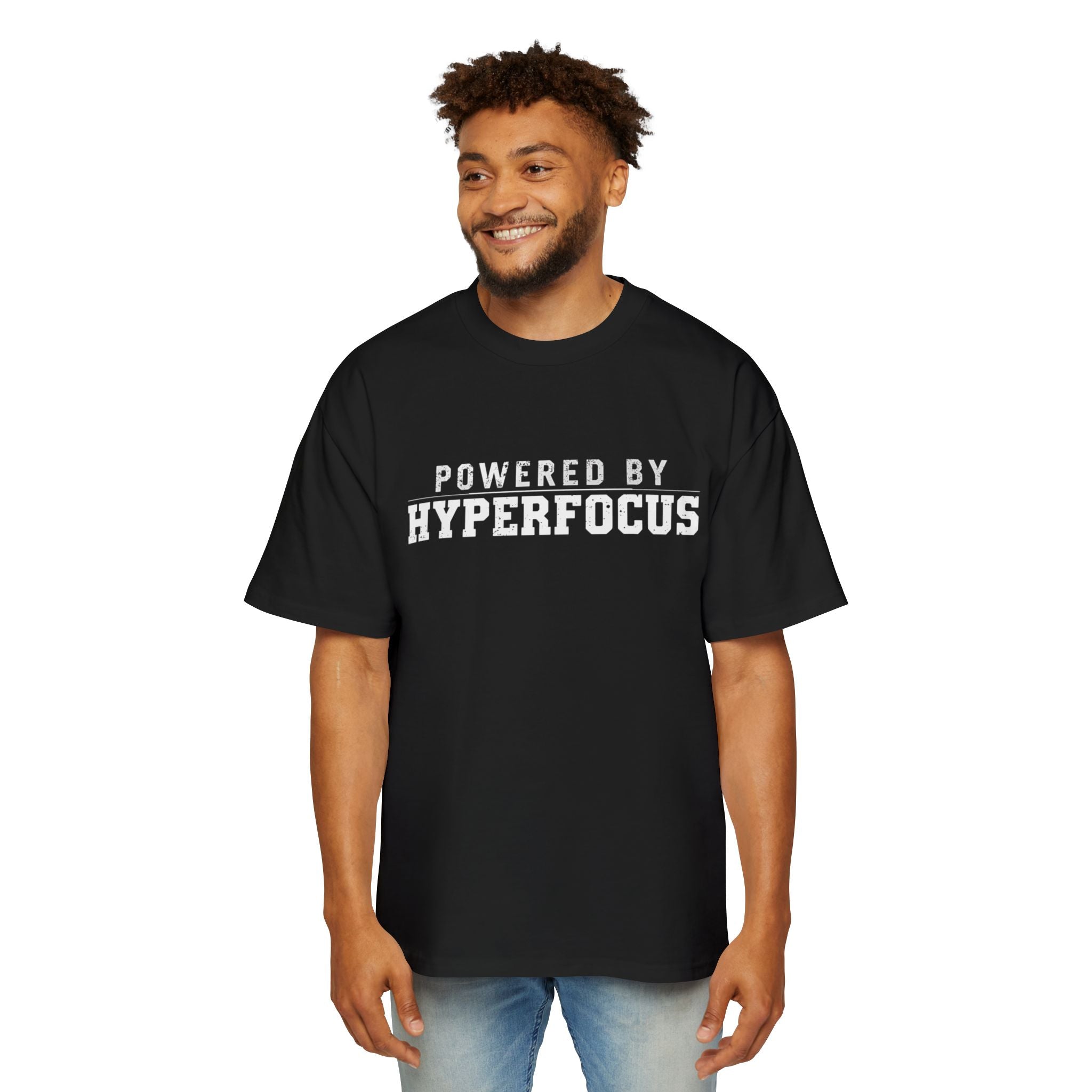 Powered by Hyperfocus T‑Shirt — Men's Oversized Graphic Tee