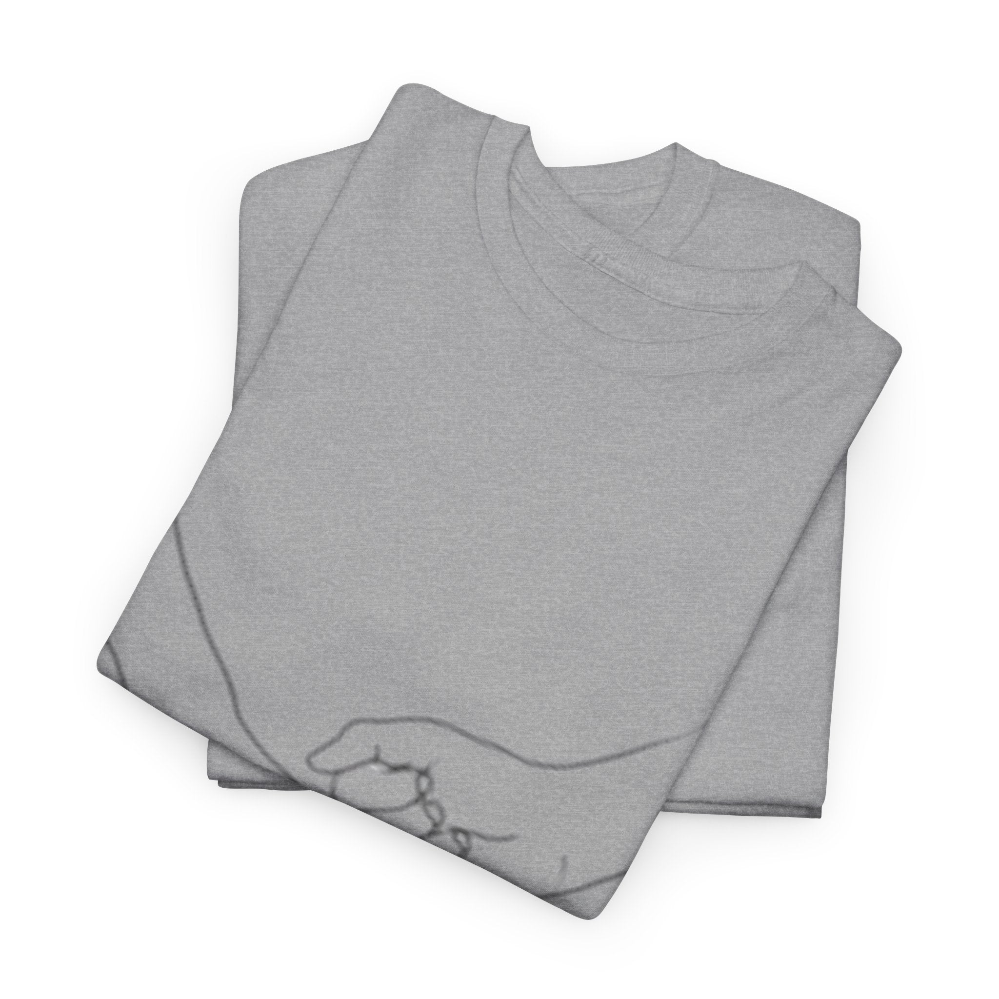 Abstract One-Line Couple Hand-Holding Tee – Modern Minimalist Valentine’s Gift-Design 2