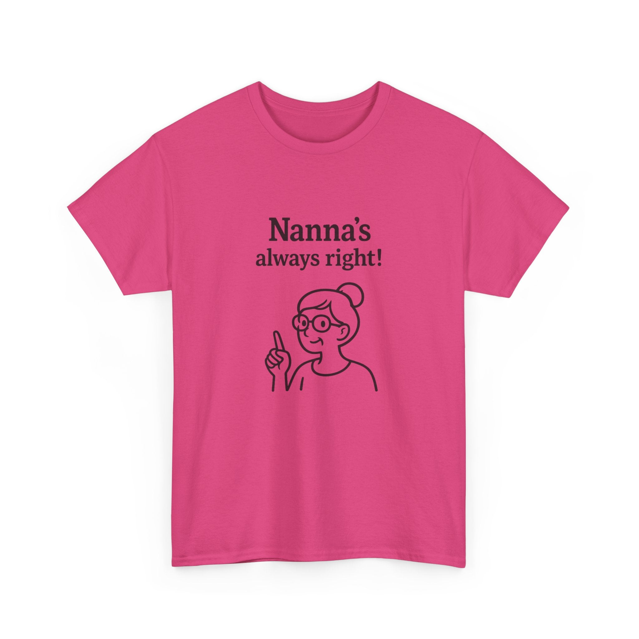 Nanna’s Always Right Shirt, Funny Grandma Graphic T-Shirt