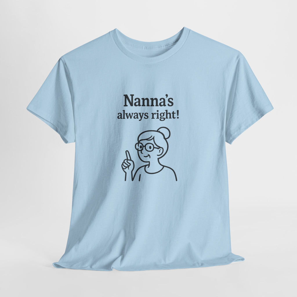 Nanna’s Always Right Shirt, Funny Grandma Graphic T-Shirt