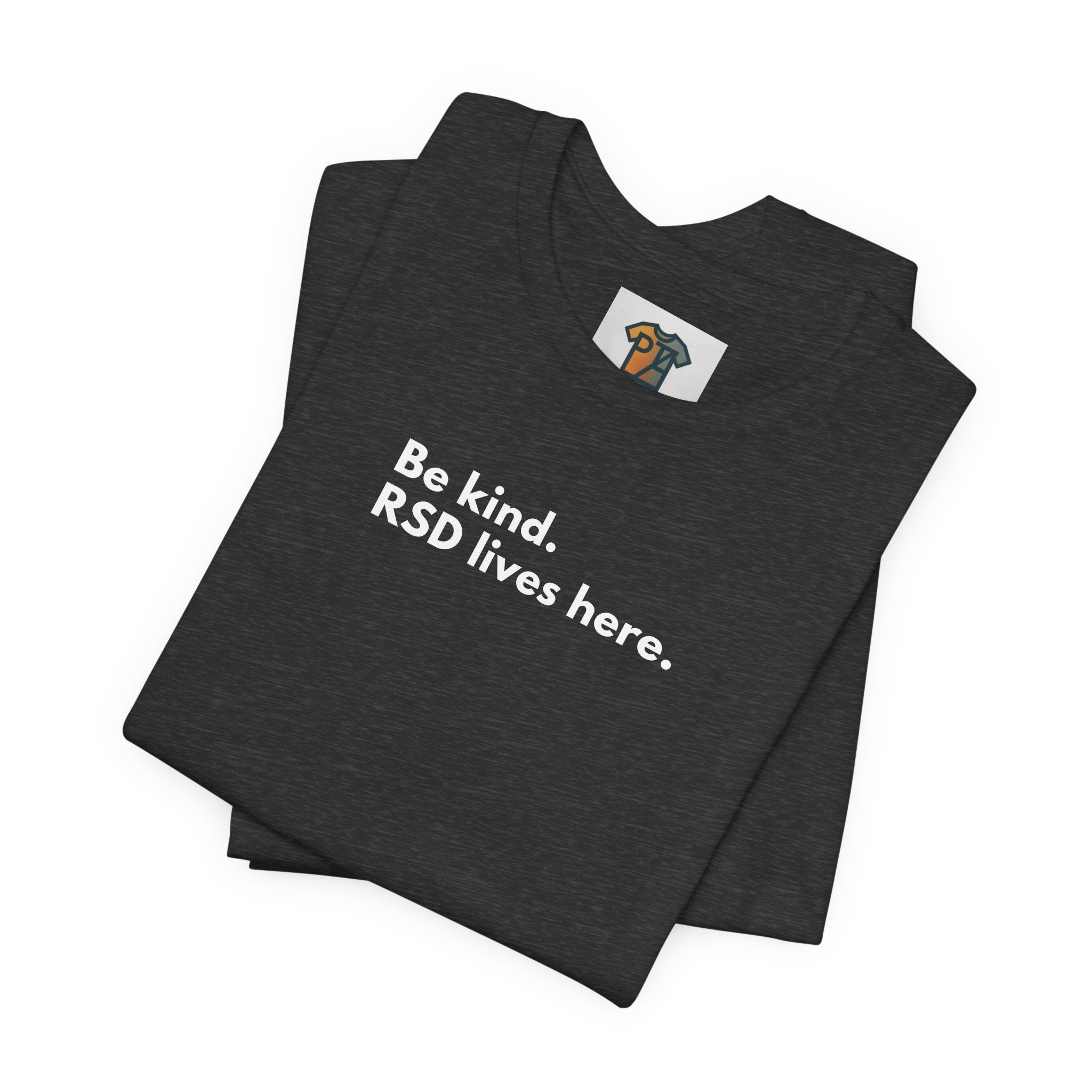 Funny ADHD RSD T-Shirt “Be Kind. RSD Lives Here” – Neurodivergent Shirt Australia, ADHD Awareness Tee, Mental Health Graphic T-Shirt, Bella Canvas 3001 AU