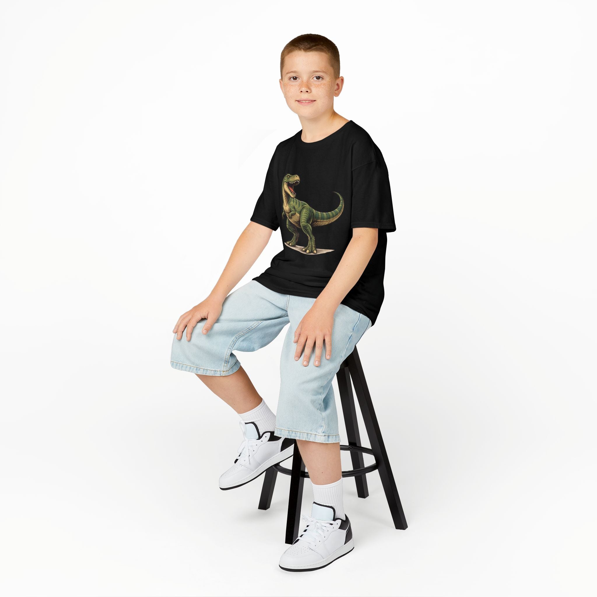 Kids Roaring T‑Rex Dinosaur Tee — Vintage Style Dino Shirt for Boys & Girls