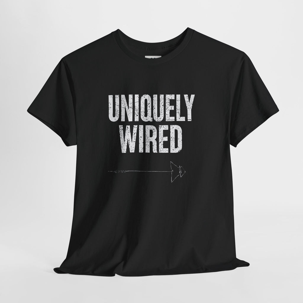 “Uniquely Wired” Graphic T-Shirt | Classic Fit Cotton Tee | Distressed Streetwear Design
